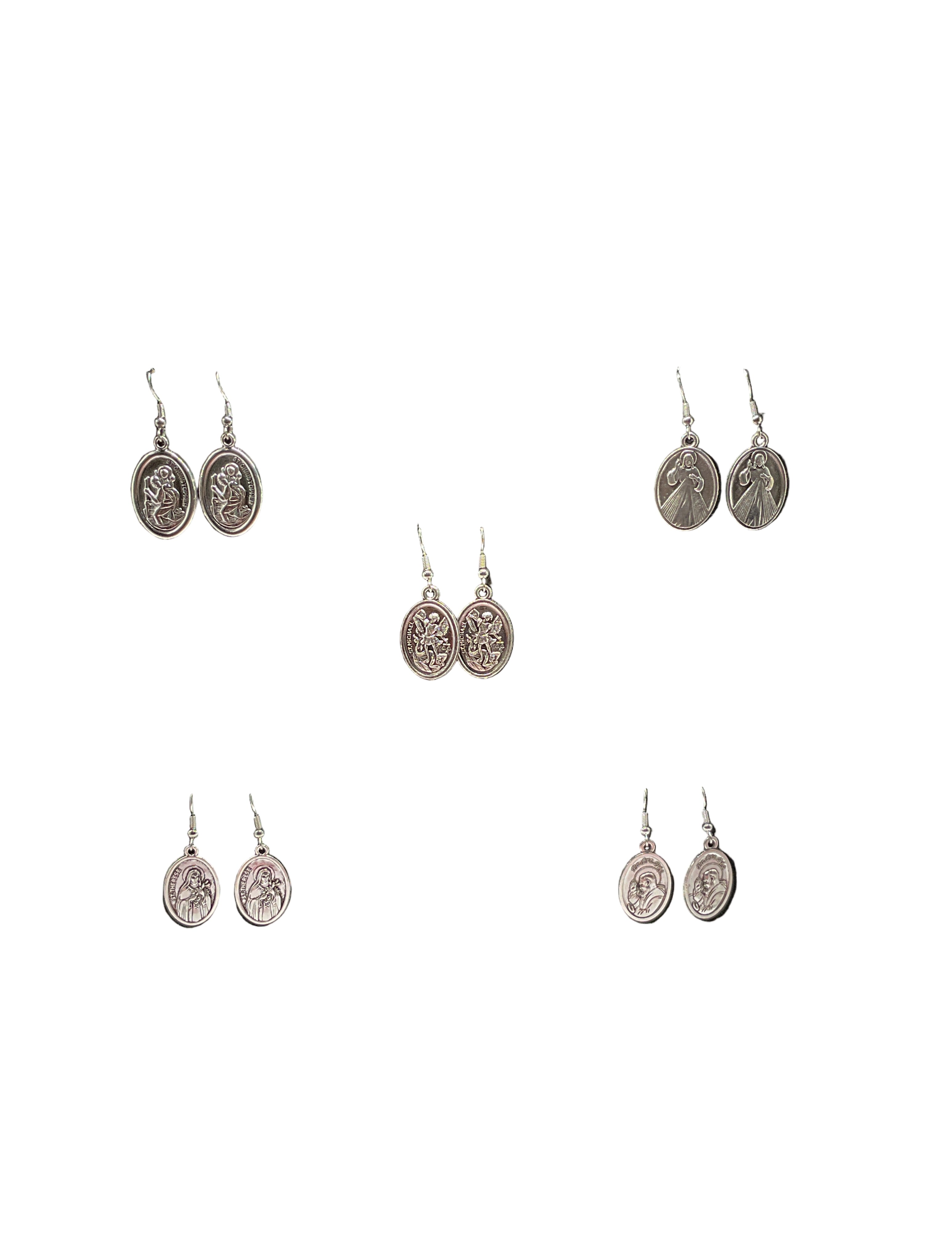 Religious Medal Earrings