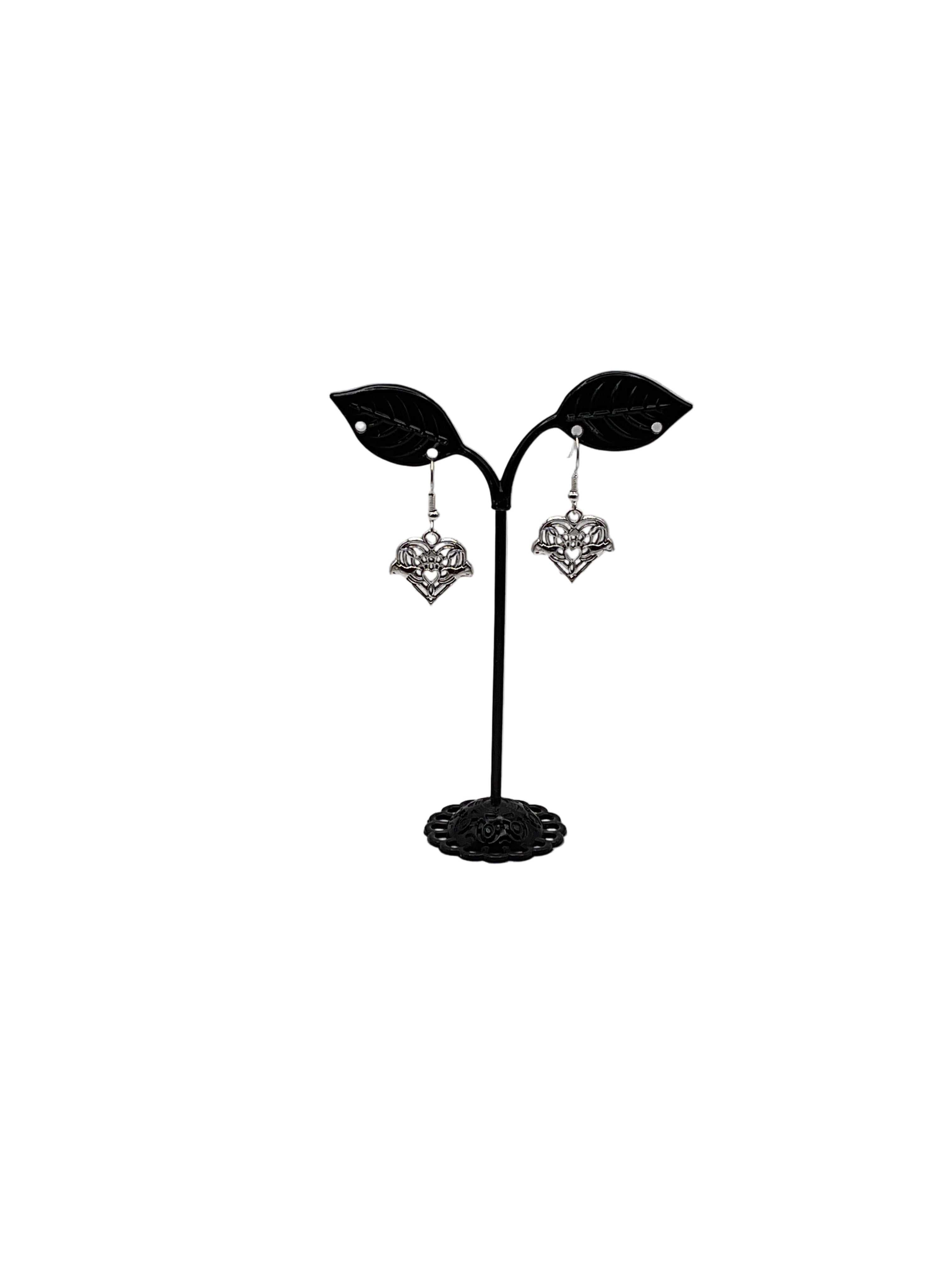 Filagree Heart Earrings