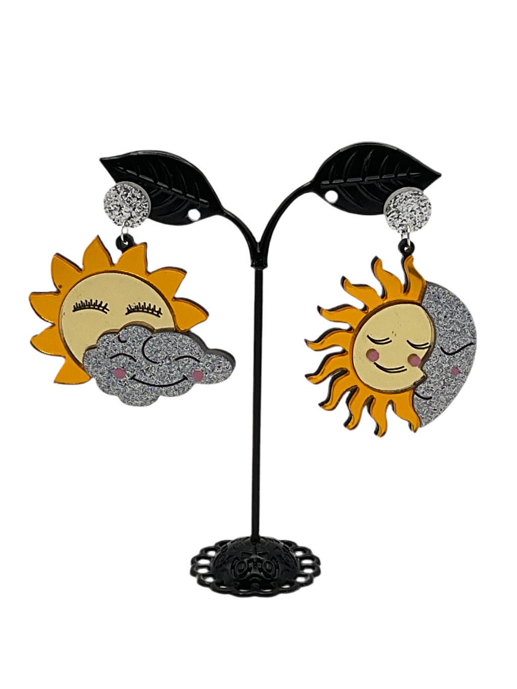 Sun Moon And Cloud Earrings