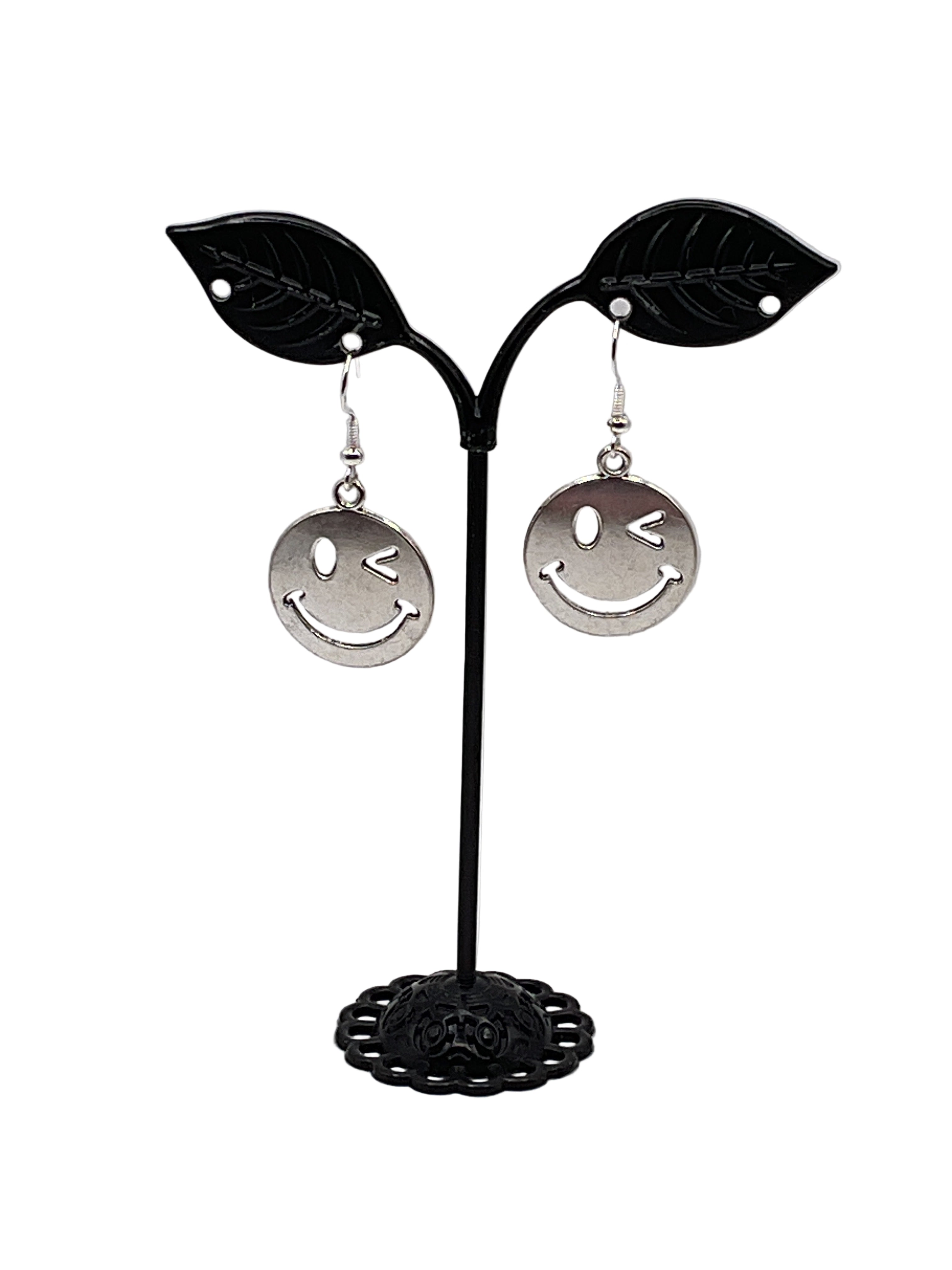 Winking Emoji Earrings