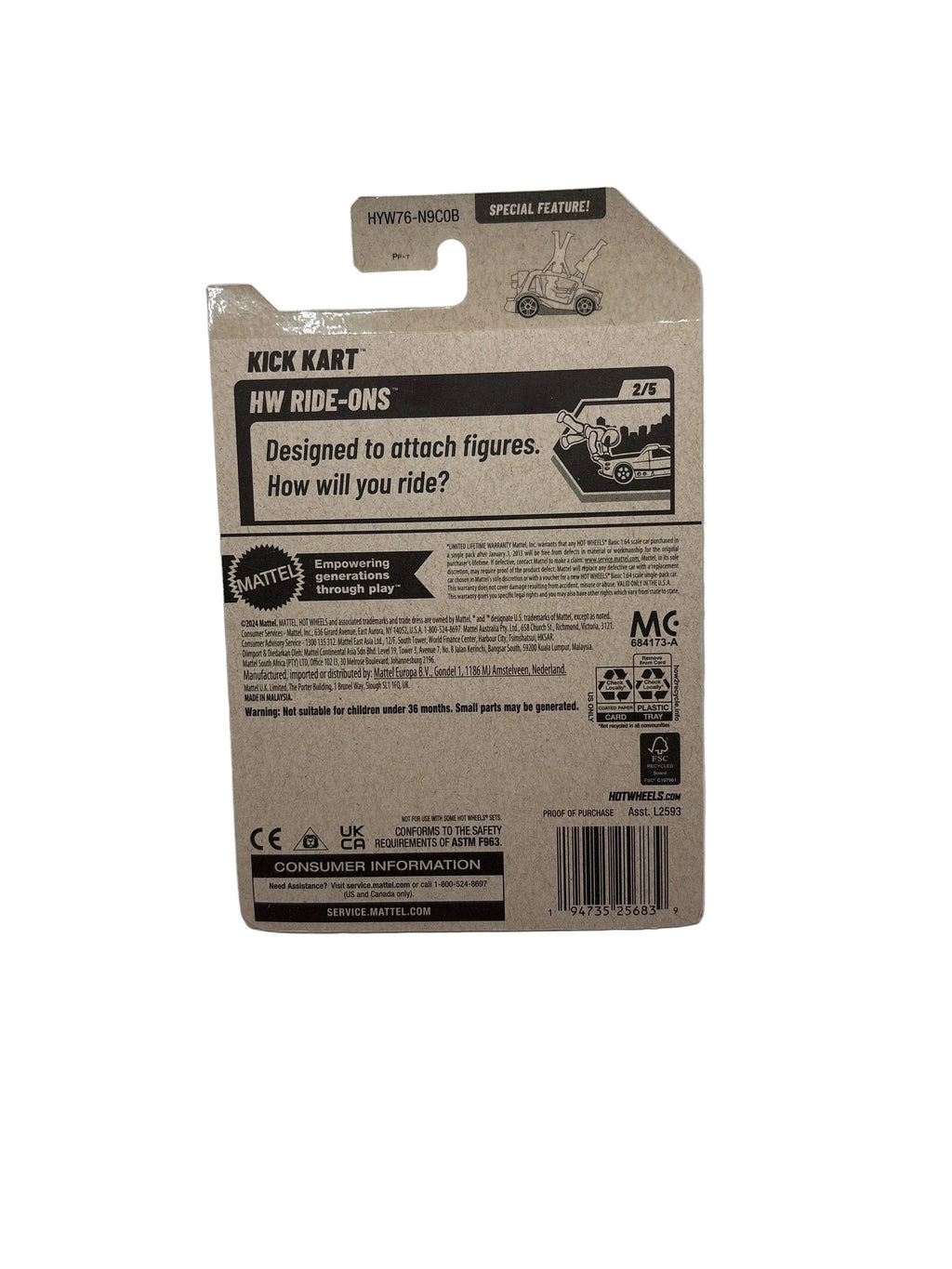 Hot Wheels Kick Kart Diecast