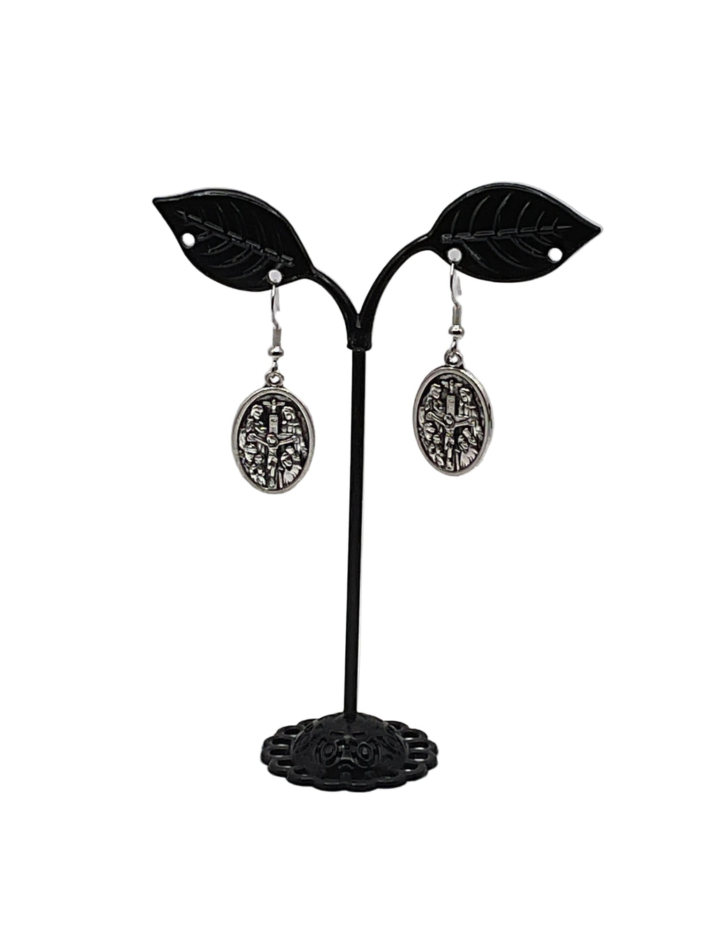 Religious Medal Earrings