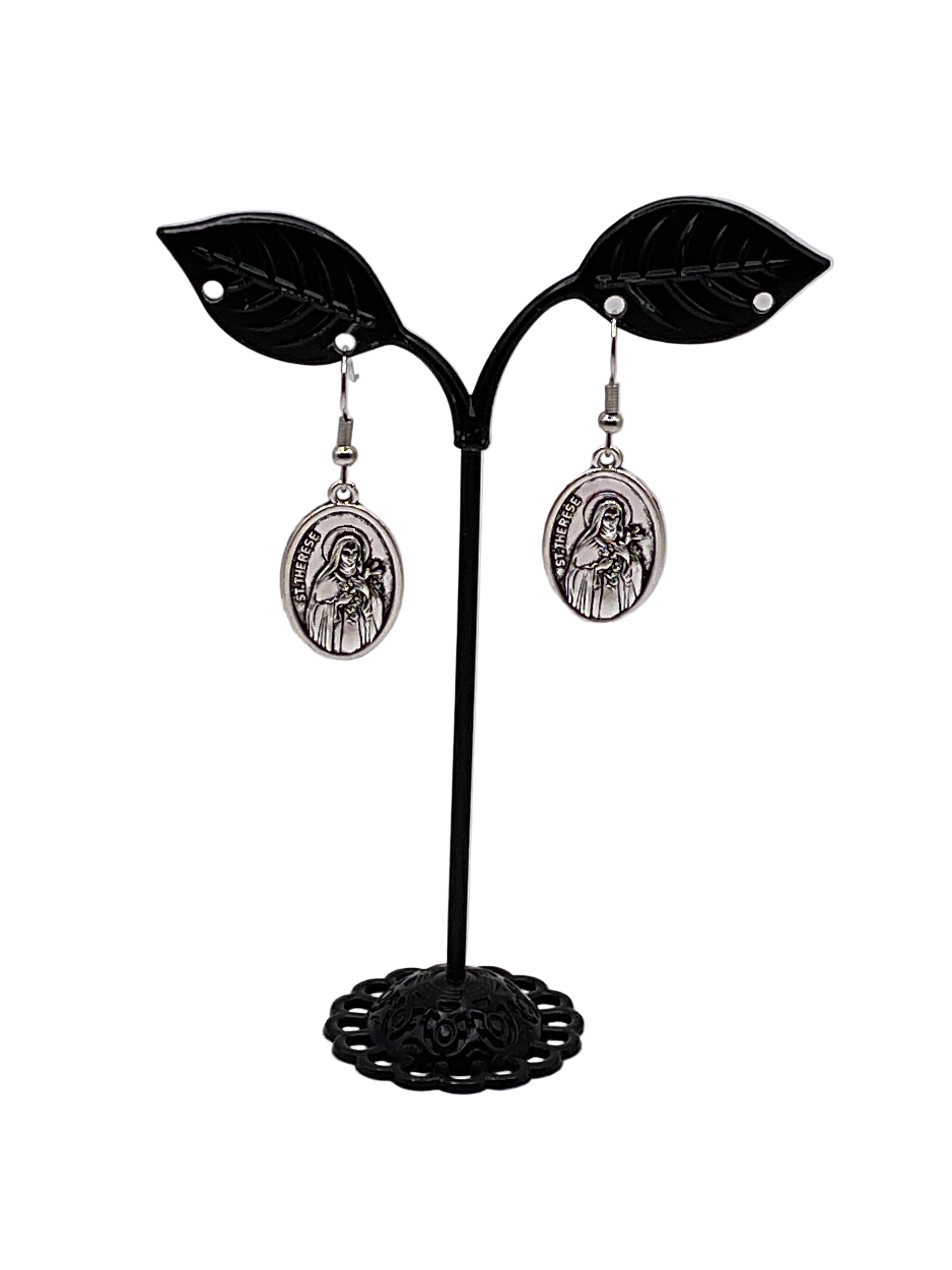 Religious Medal Earrings