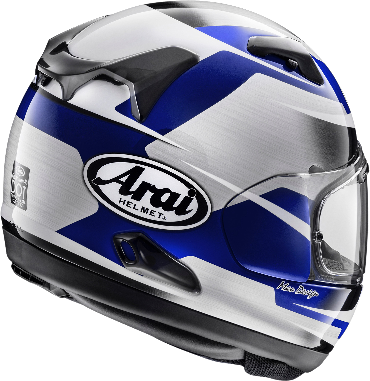 ARAI HELMETS, ARAI Helmets Quantum-X Steel Blue 2XL Helmet with VAS-Max Vision Shield and Pinlock MaxVision