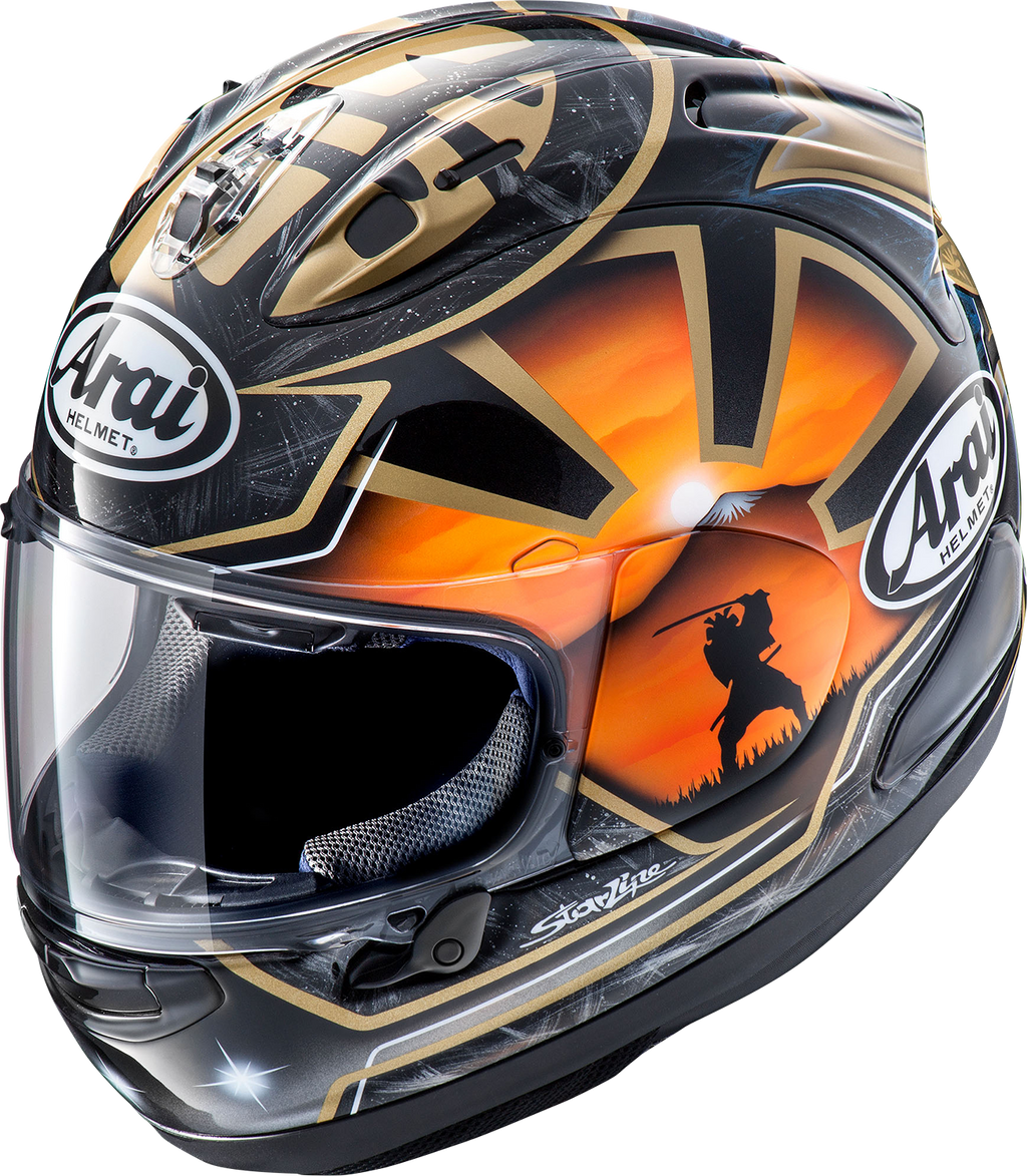 ARAI HELMETS, ARAI Helmets Corsair-X Dani Samurai-2 Black 2XL - Advanced Motorcycle Helmet with Enhanced Ventilation and Durable Construction