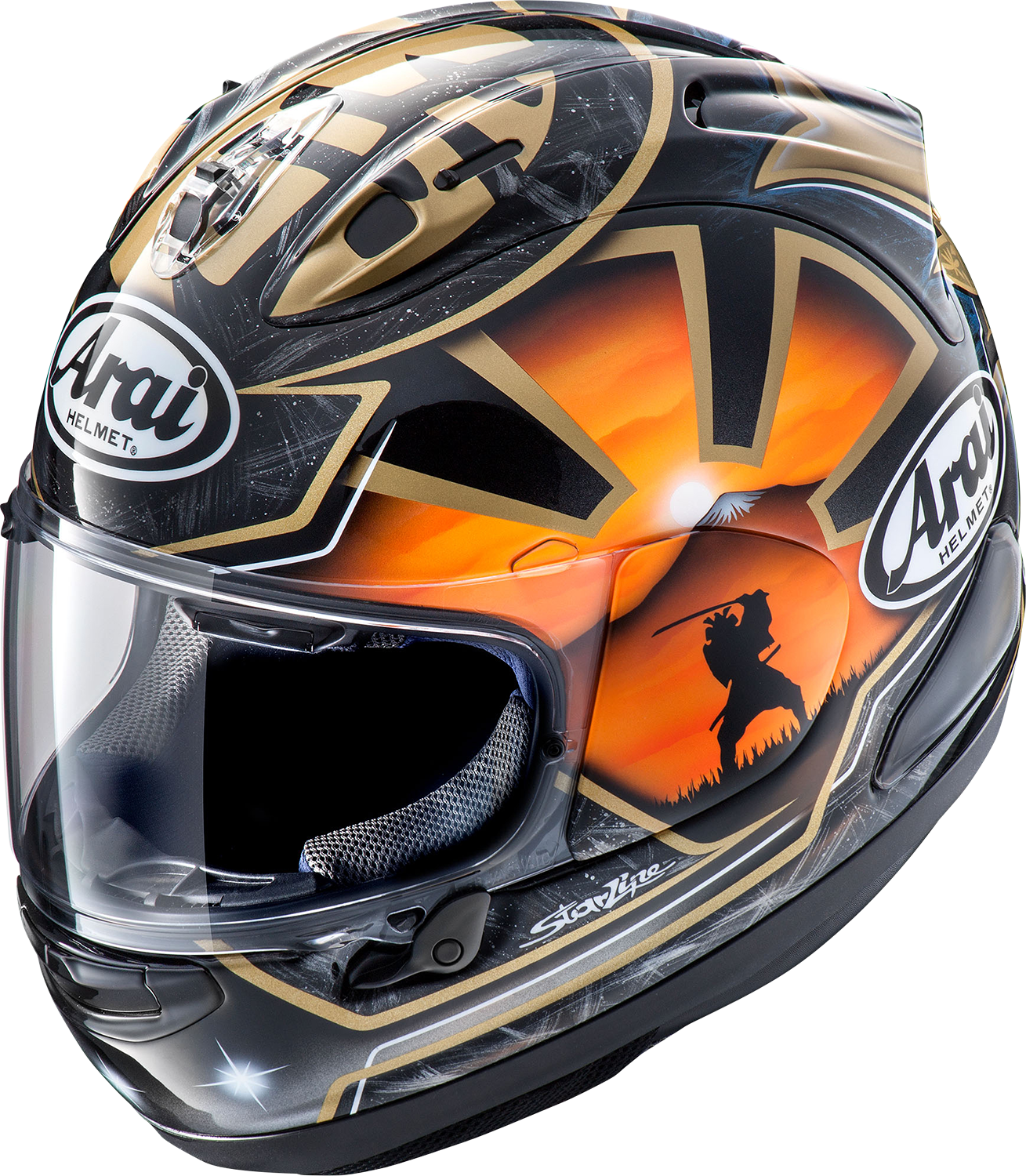 ARAI HELMETS, ARAI Helmets Corsair-X Dani Samurai-2 Black 2XL - Advanced Motorcycle Helmet with Enhanced Ventilation and Durable Construction