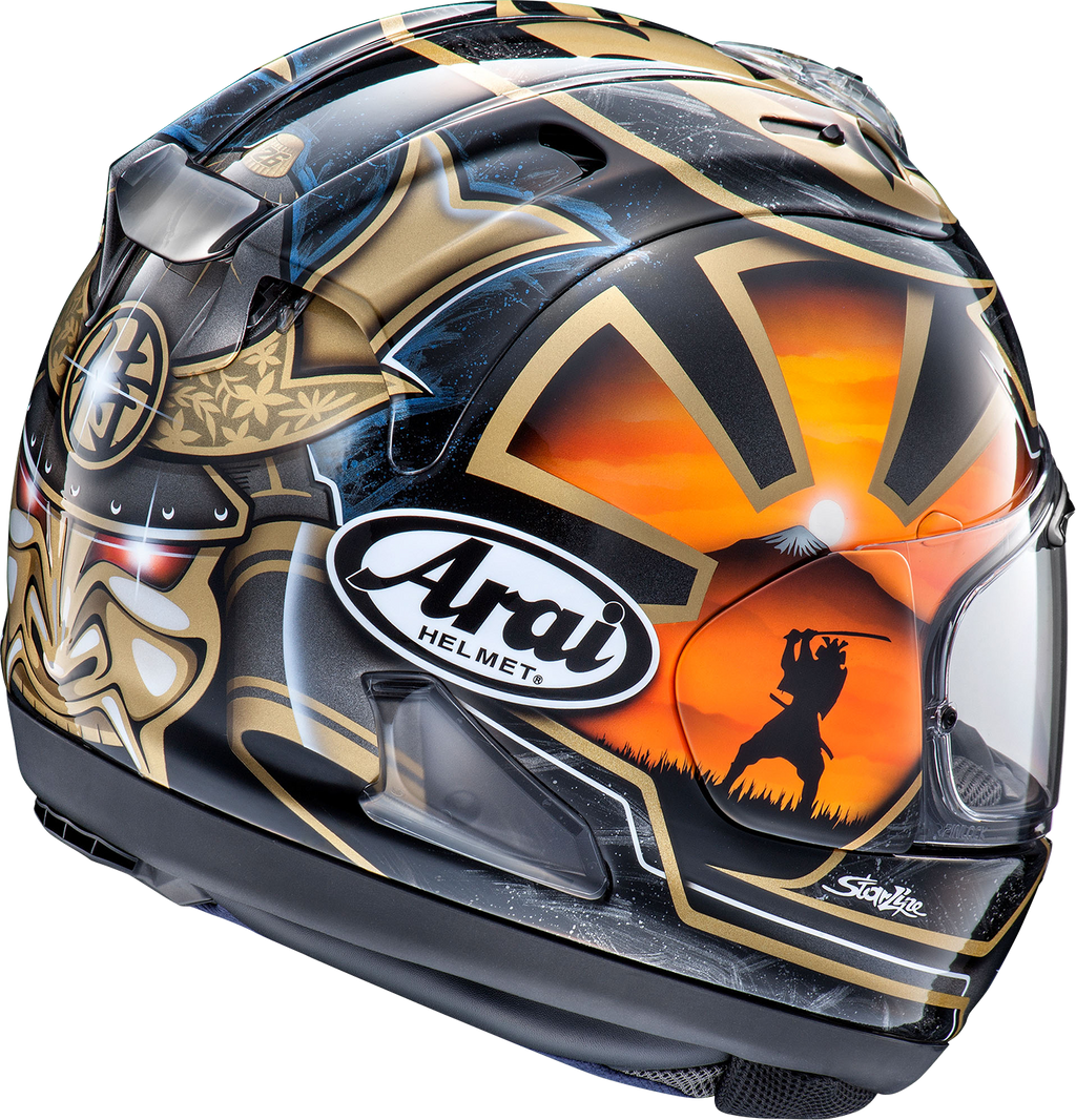 ARAI HELMETS, ARAI Helmets Corsair-X Dani Samurai-2 Black 2XL - Advanced Motorcycle Helmet with Enhanced Ventilation and Durable Construction