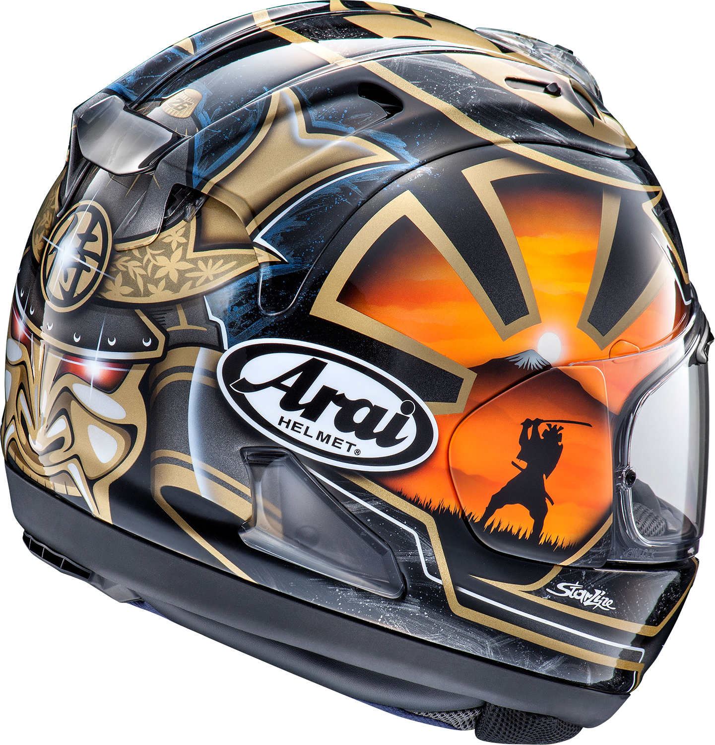 ARAI HELMETS, ARAI Helmets Corsair-X Dani Samurai-2 Black 2XL - Advanced Motorcycle Helmet with Enhanced Ventilation and Durable Construction