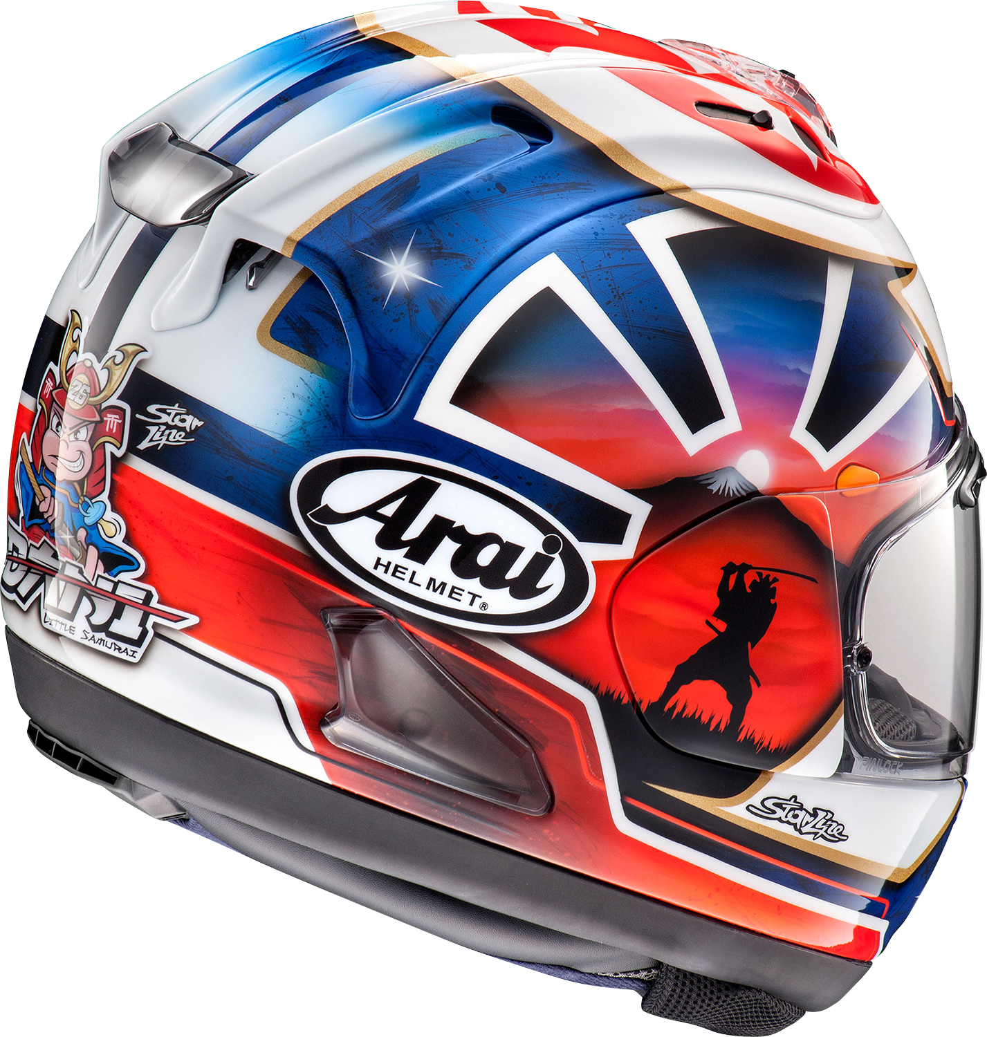 ARAI HELMETS, ARAI HELMETS Corsair-X Dani Samurai-2 Blue Small Helmet (Part Number 0101-15774)