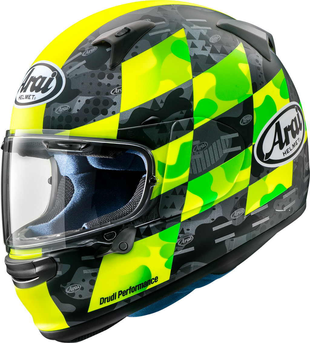 ARAI HELMETS, ARAI Helmets Regent-X Helmet with Patch - Yellow Frost, Size XS (Part #0101-15827)