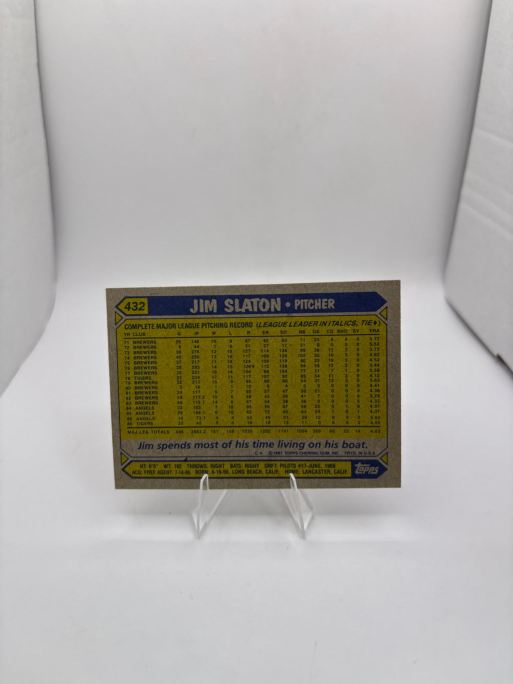 Topps Jim Slaton