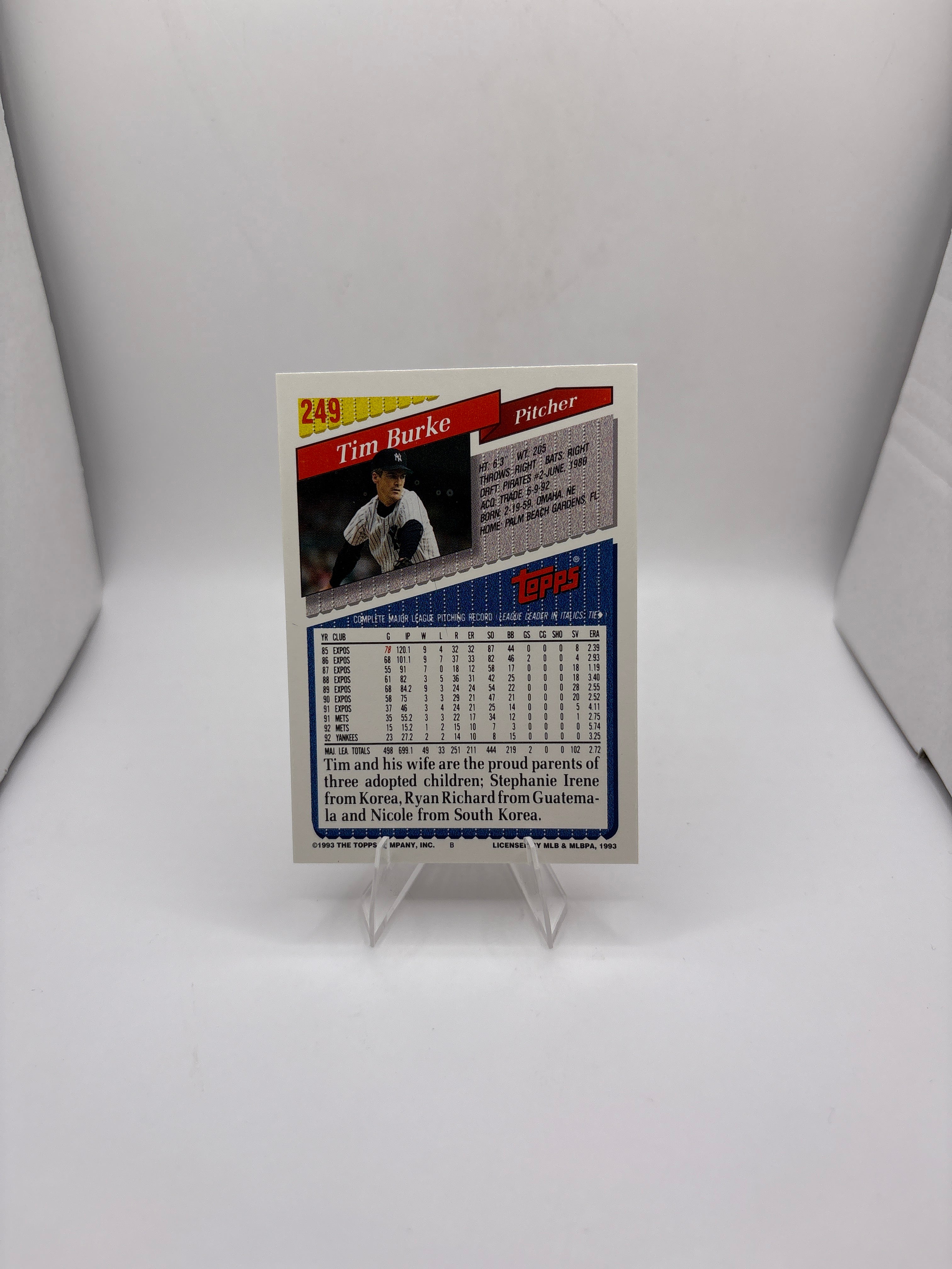 Topps Tim Burke