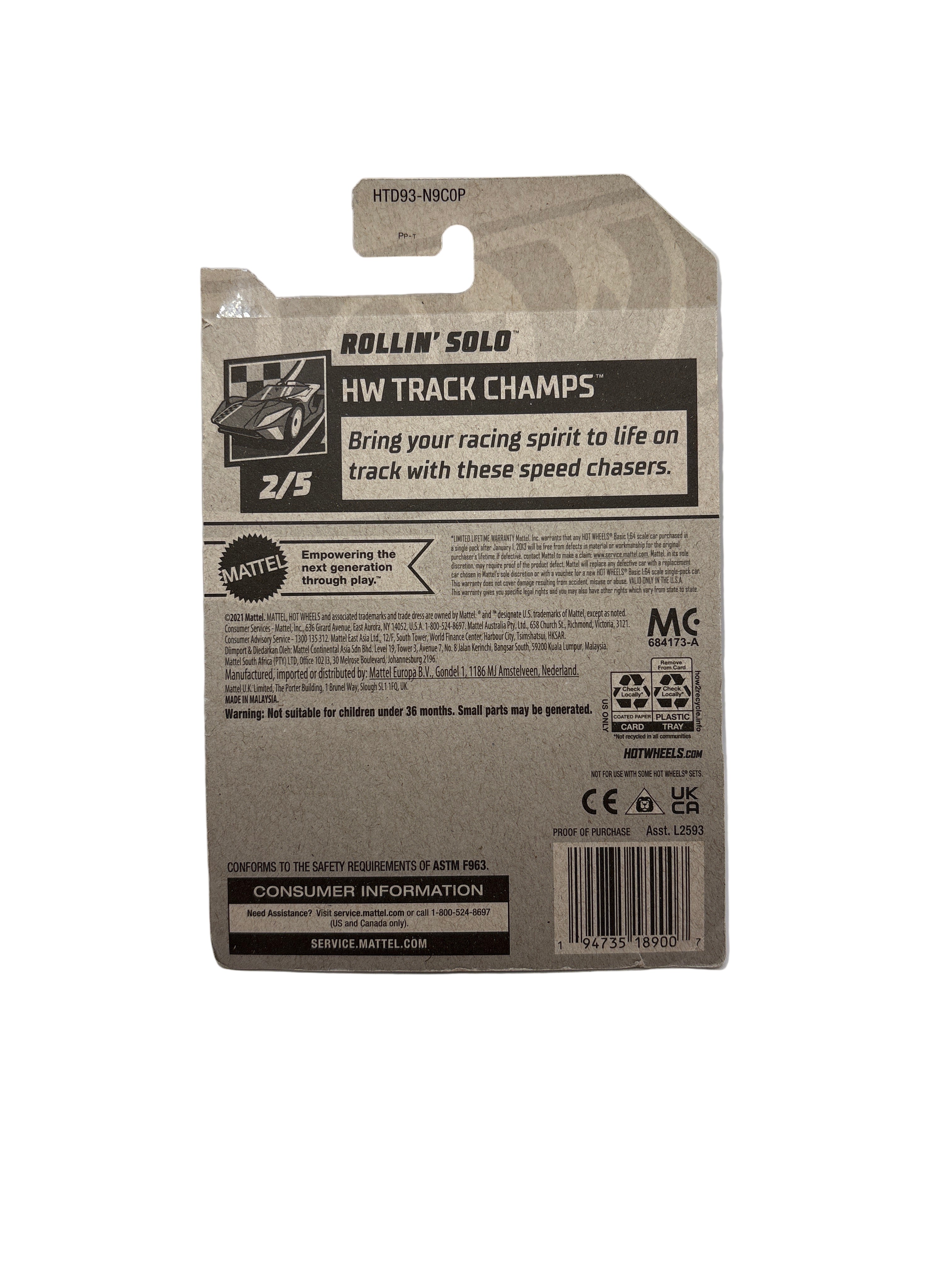 Hot Wheels Rollin Solo Diecast