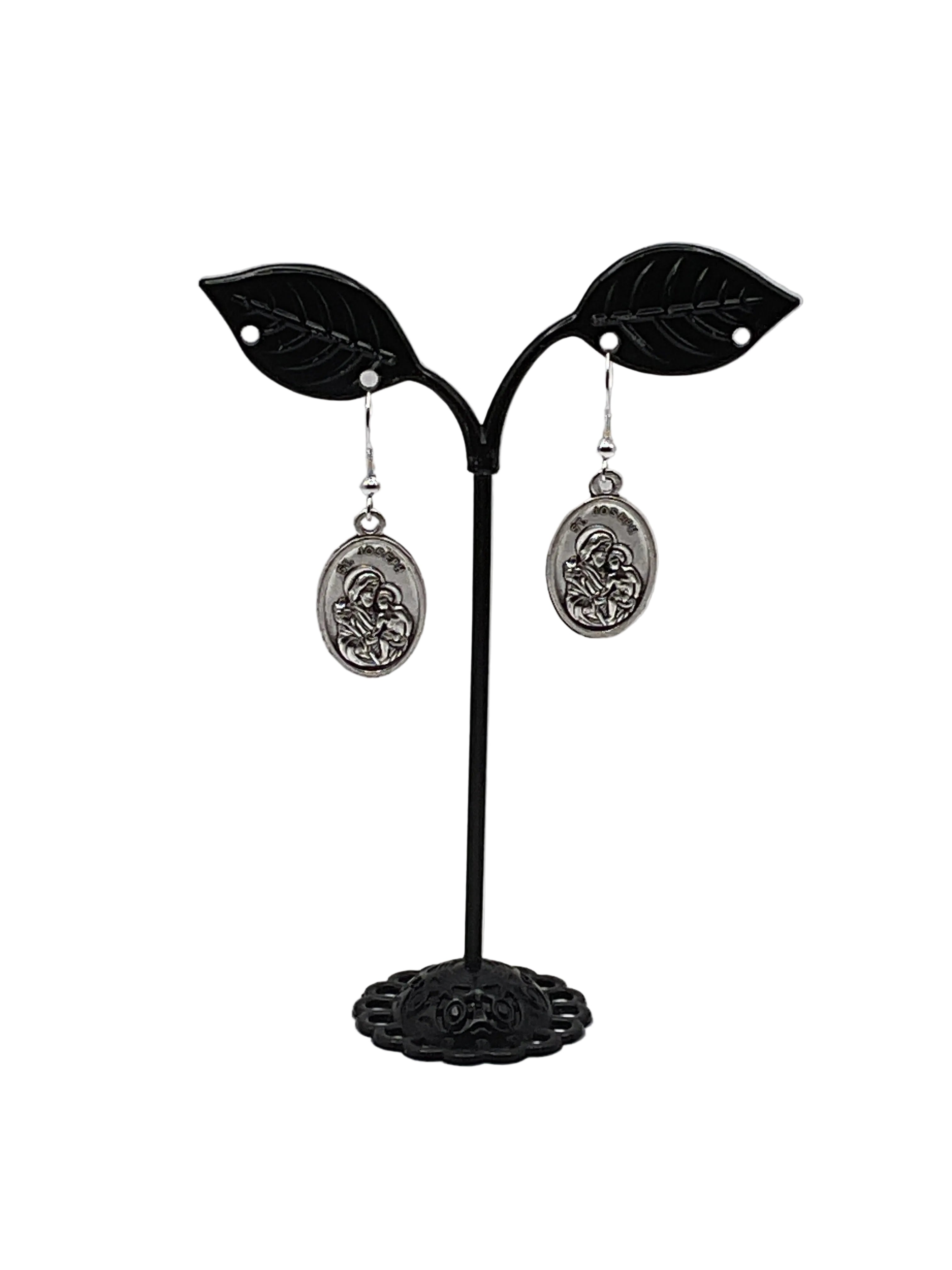 Religious Medal Earrings