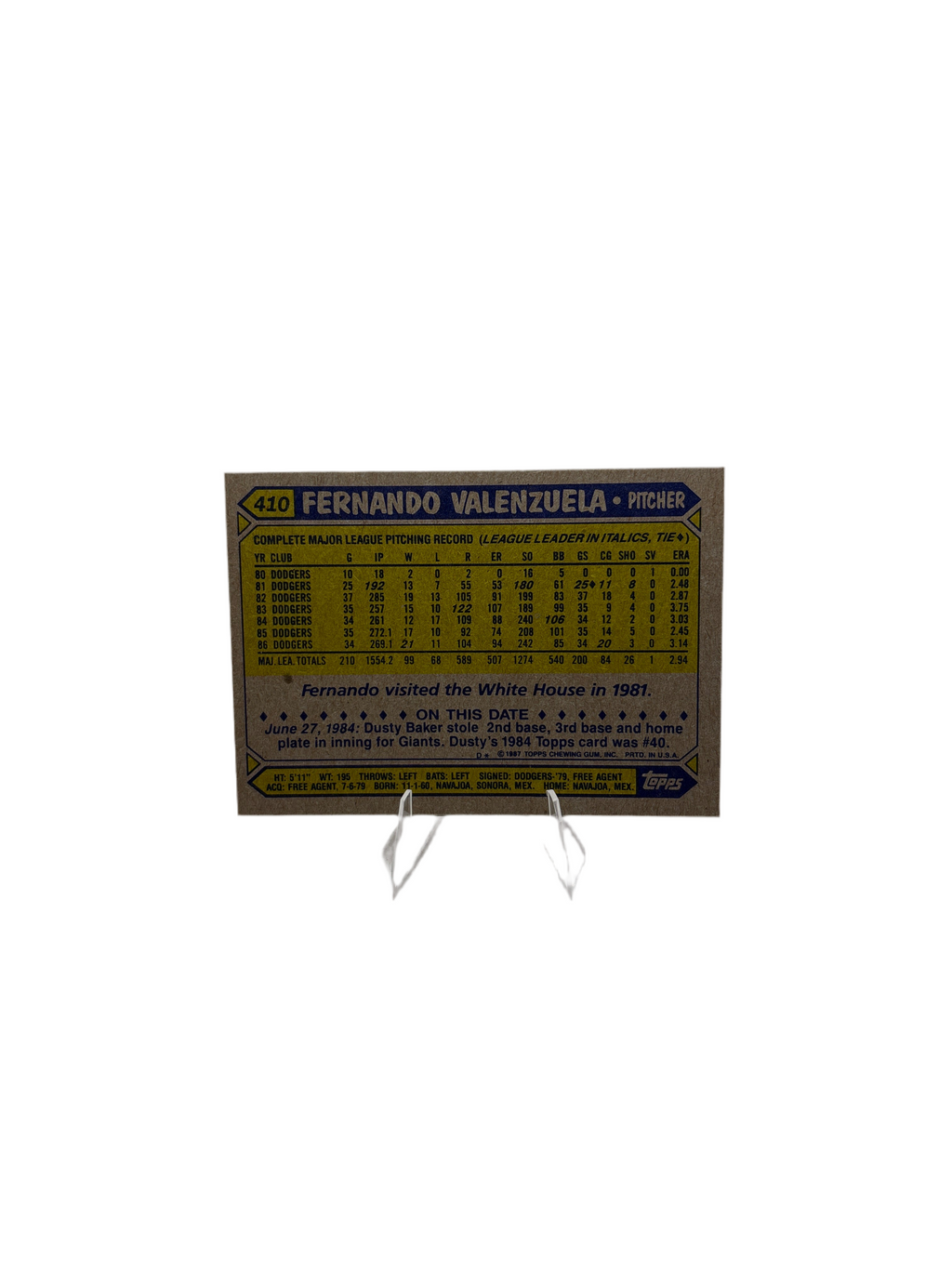 Topps Fernando Valenzuela