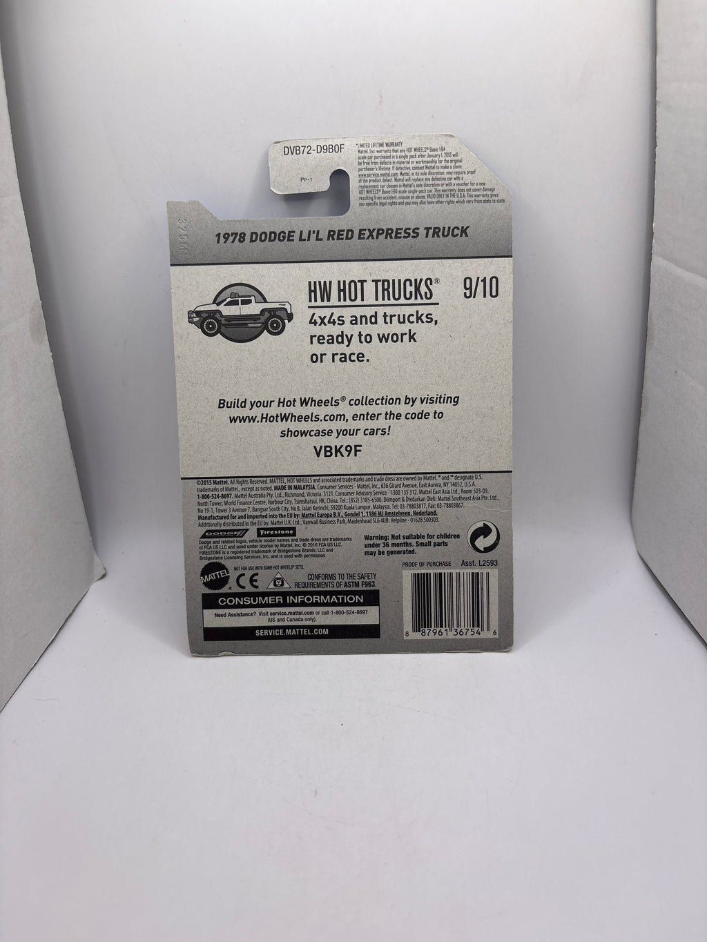 Hot Wheels 1978 Dodge Li’l Red Express Truck Diecast blue