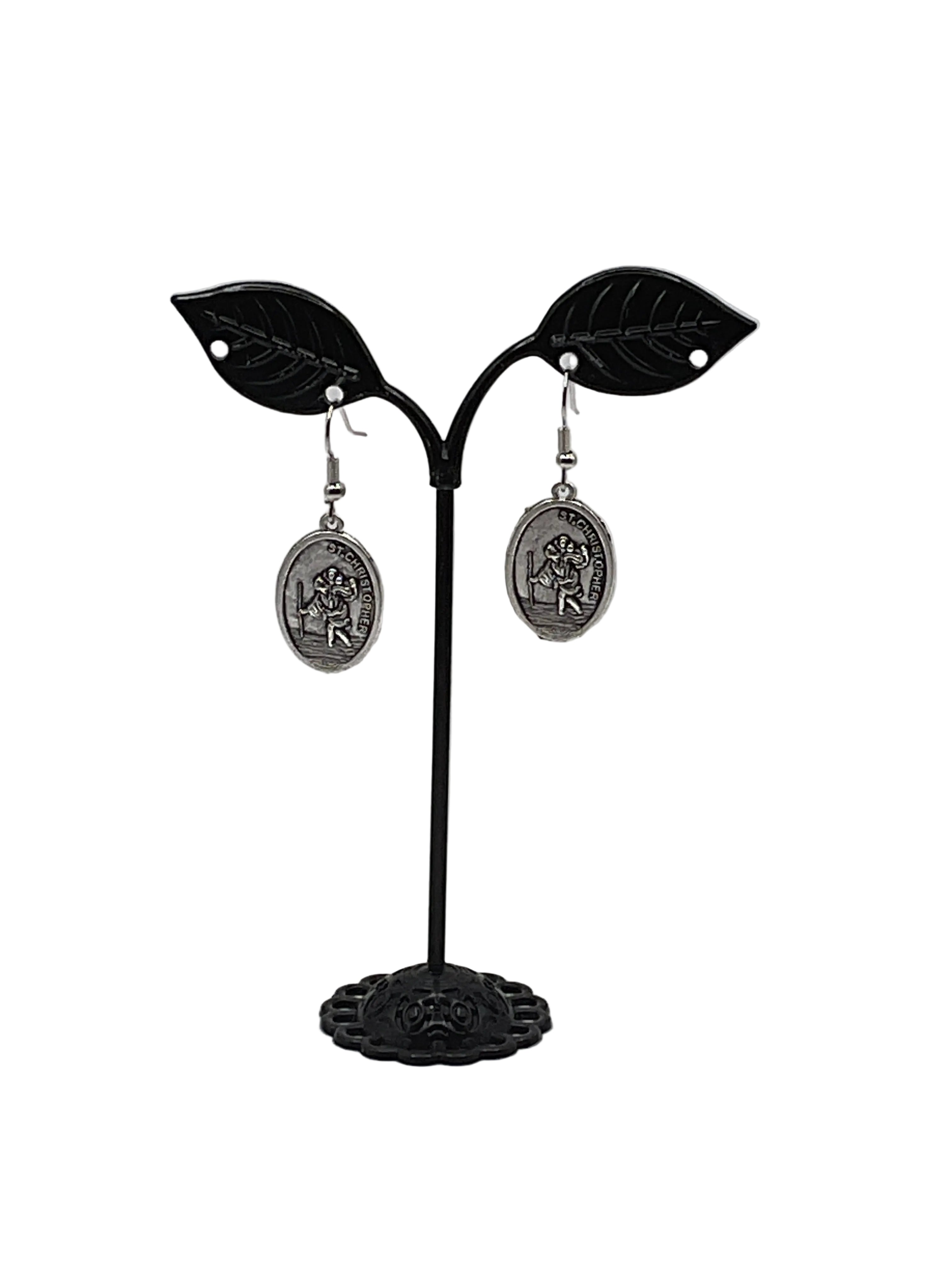 Religious Medal Earrings