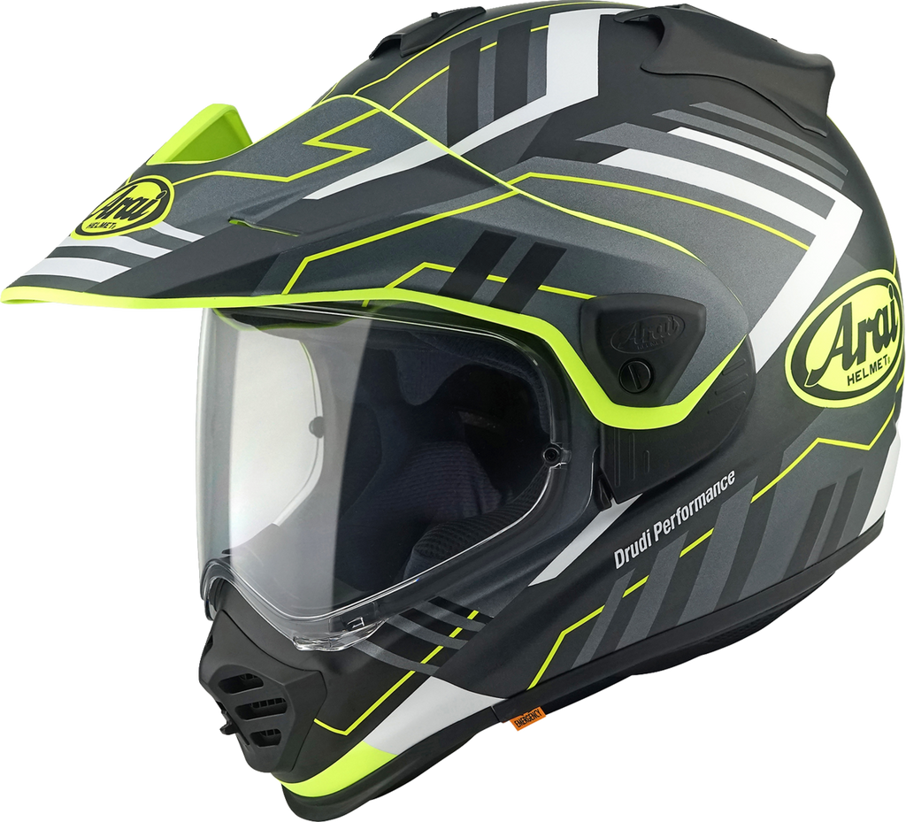 ARAI HELMETS, ARAI HELMETS XD-5 Trail Helmet - Yellow Frost Large with VAS-A Shield System and Enhanced Ventilation