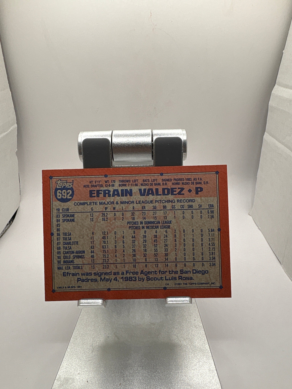 Topps Efrain Valdez