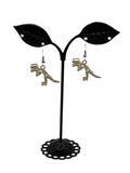 White Dinosaur Skeleton Earrings