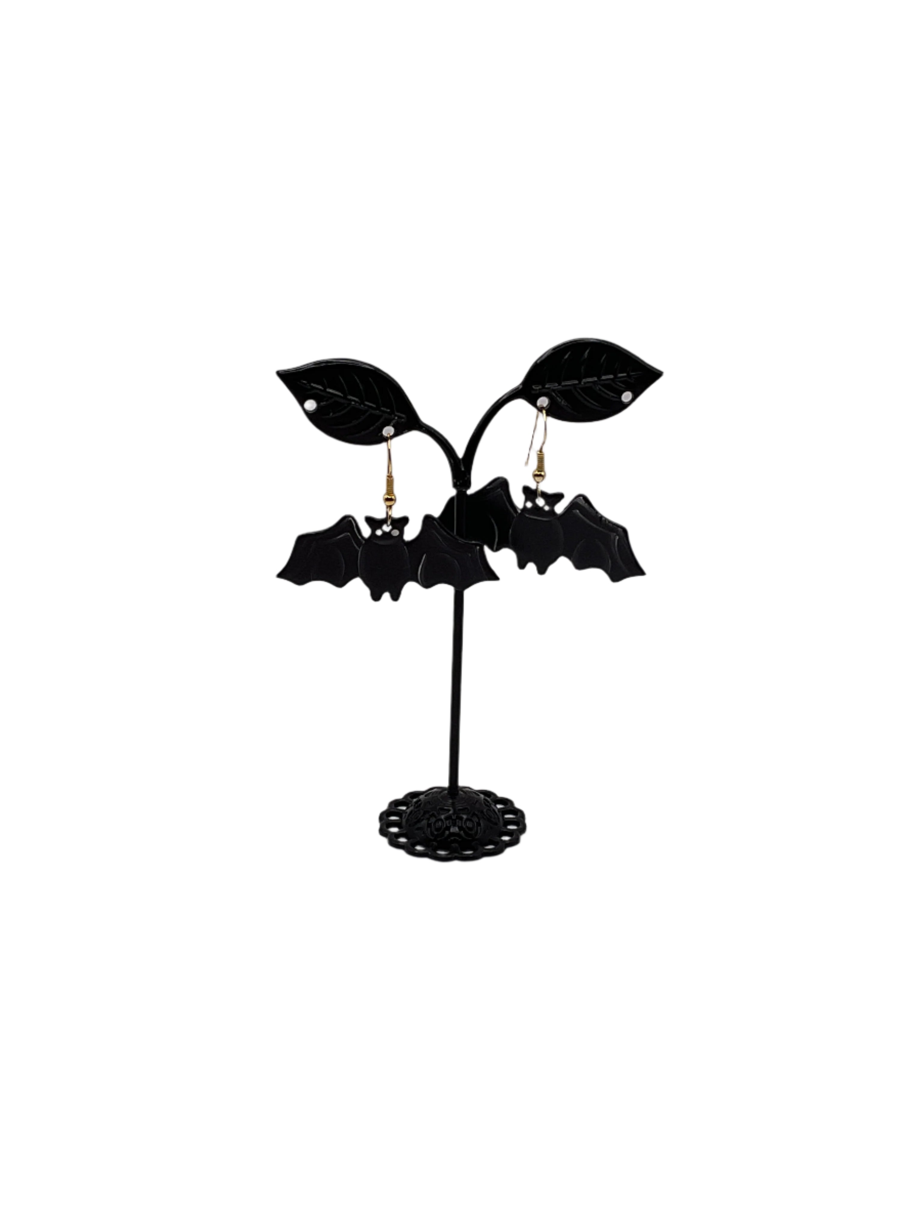 Black Bat Earrings