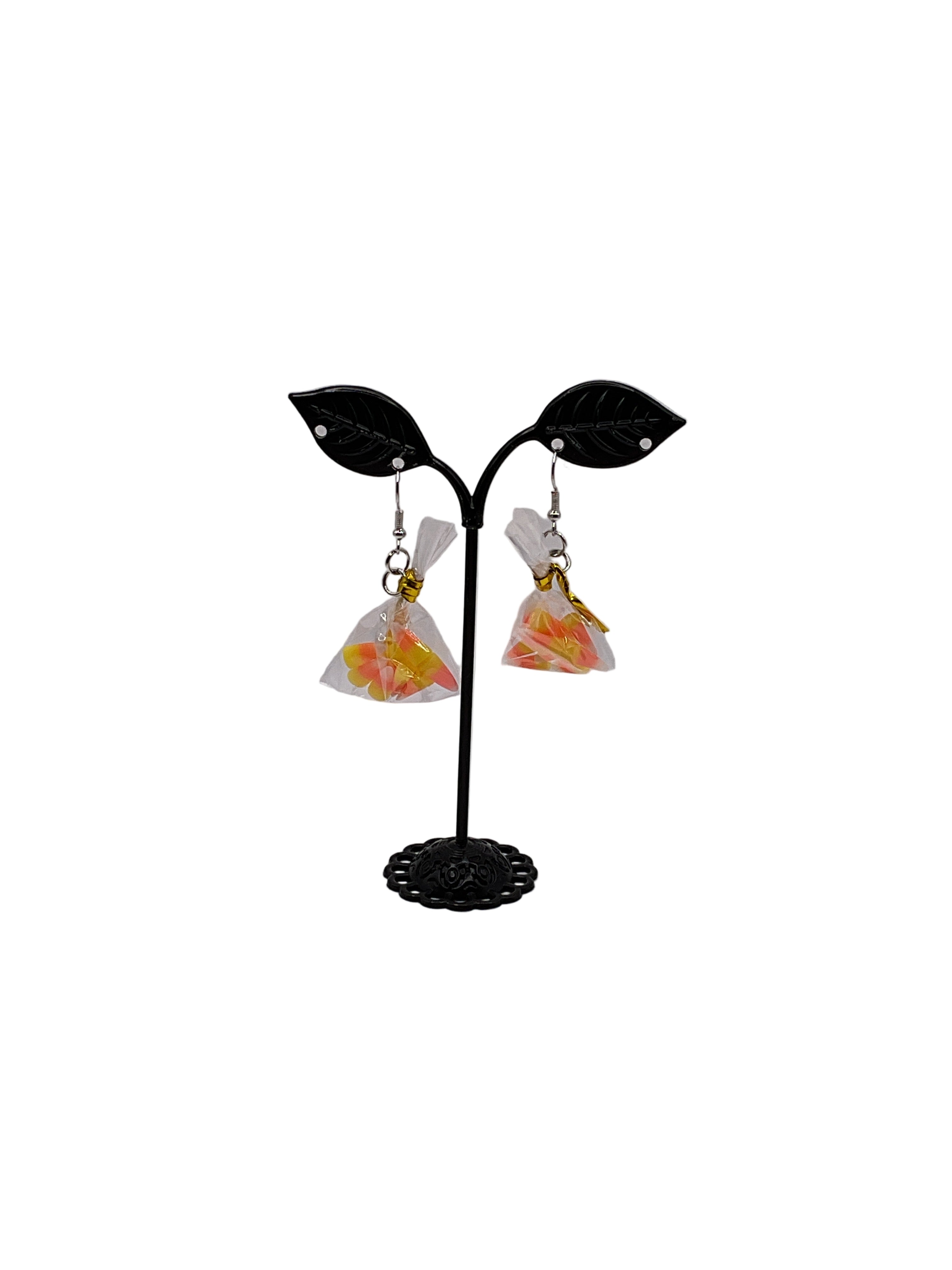 Candy Corn Treat Bag Earrings