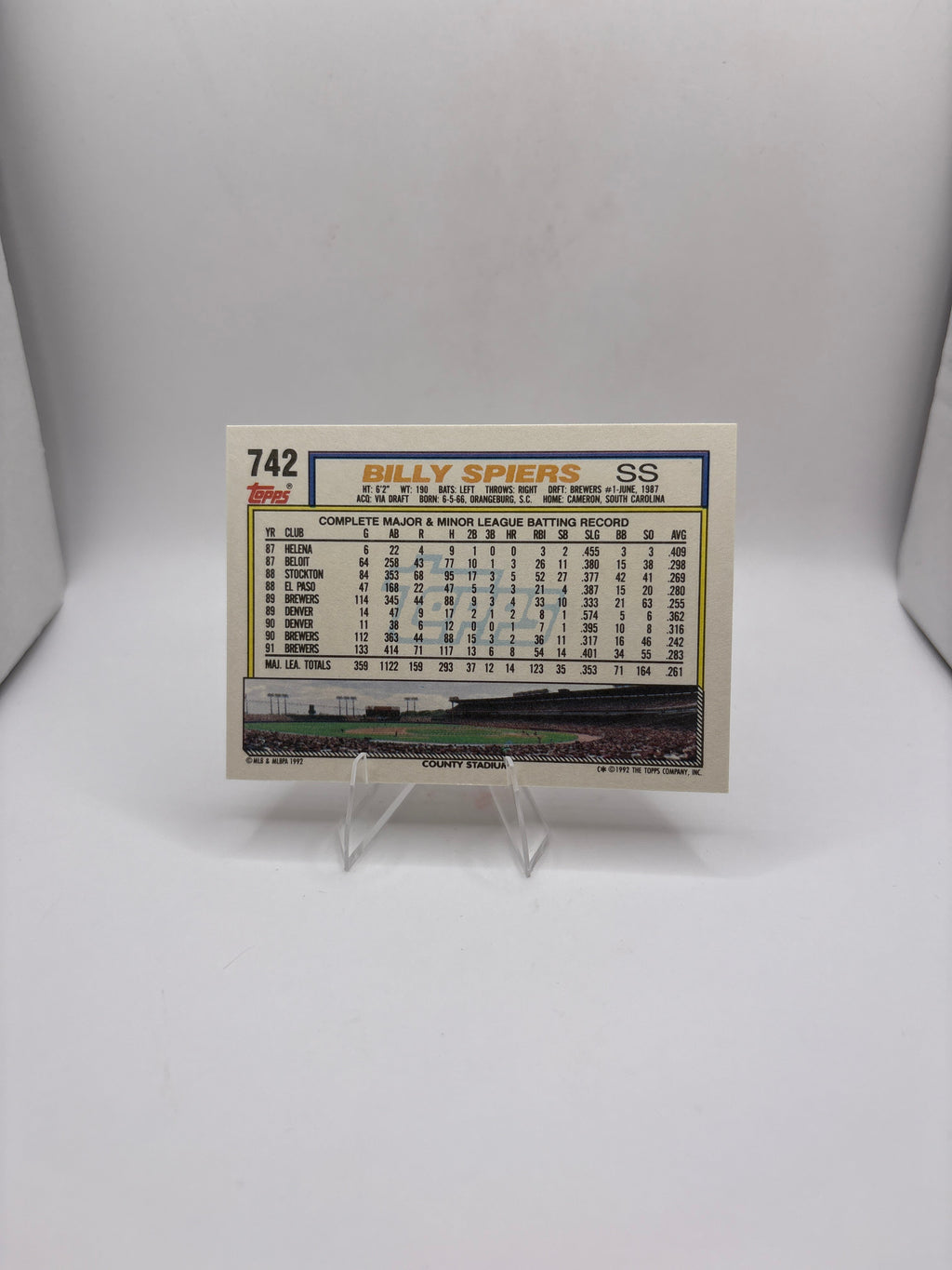 Topps Billy Spiers