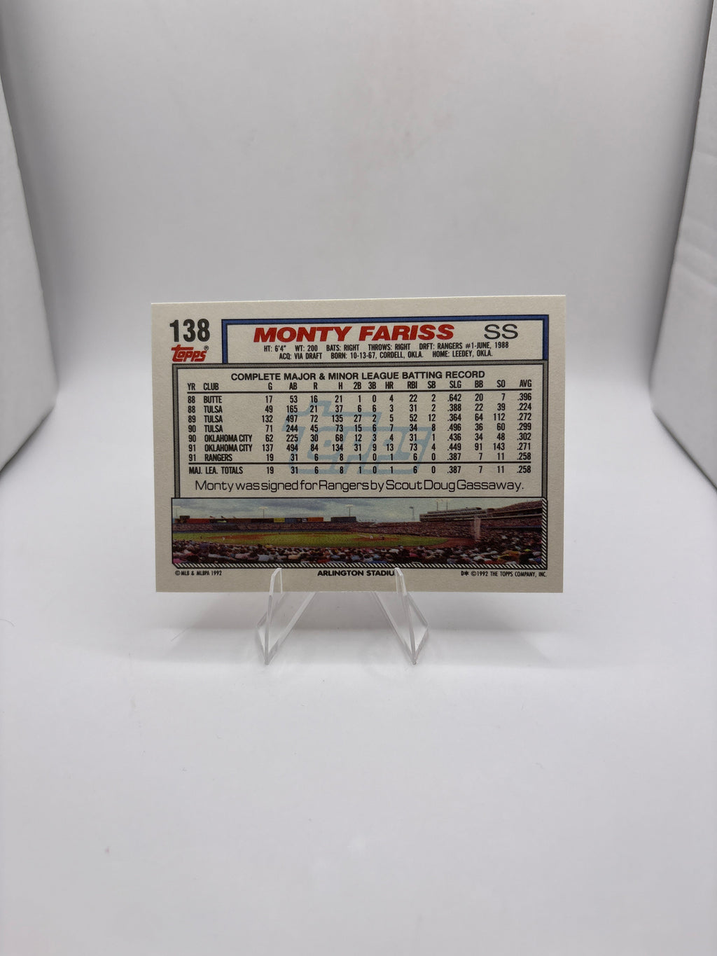 Topps Monty Fariss