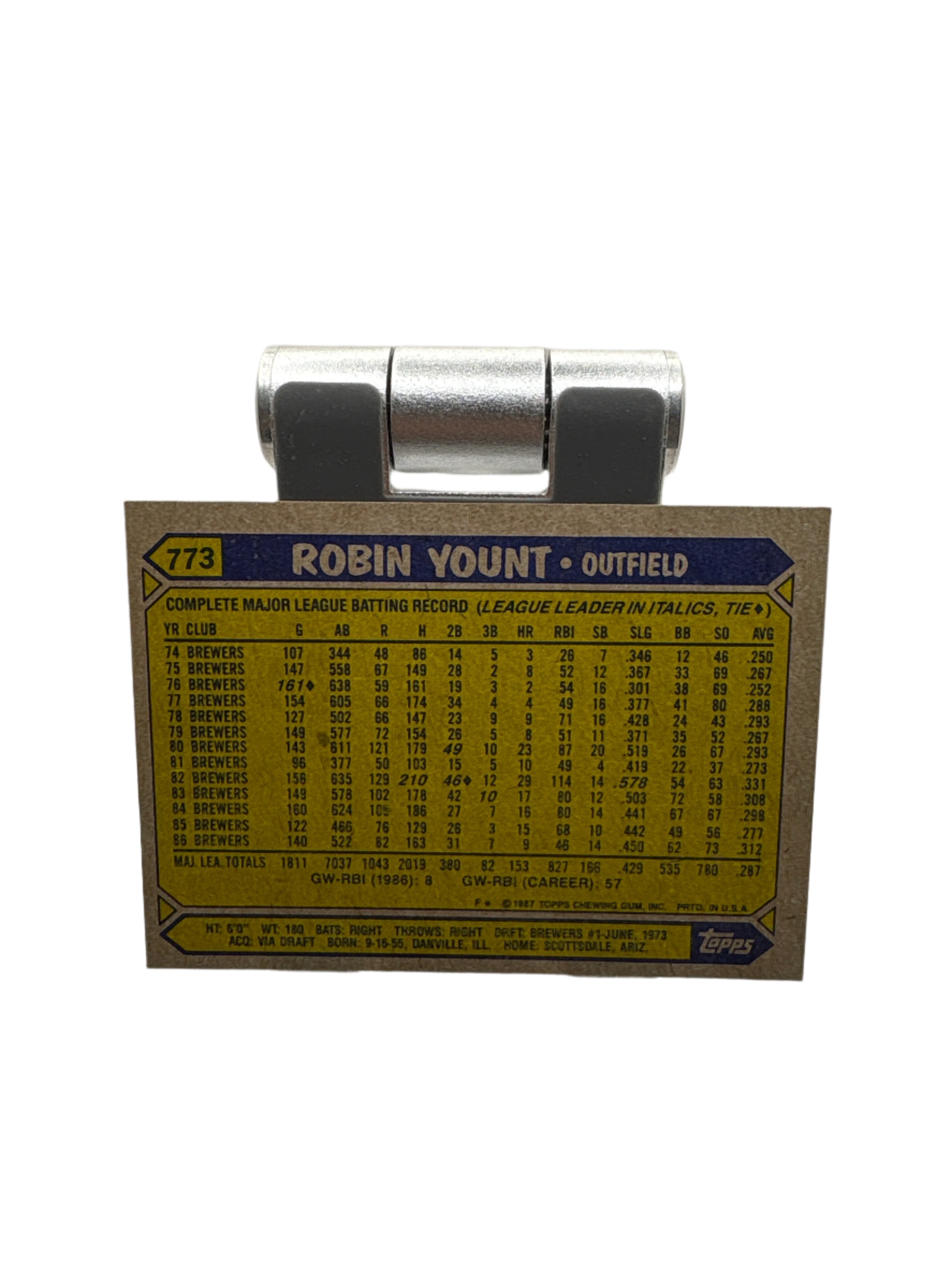 Topps Robin Yount