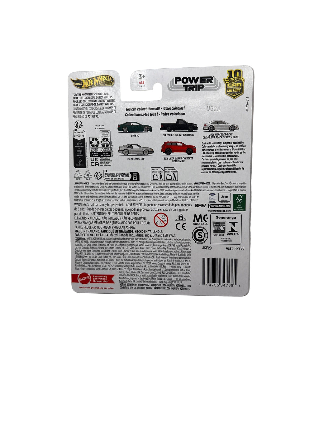 Hot Wheels 2008 Mercedes-Benz CLK 63 AMG Black Series Diecast white