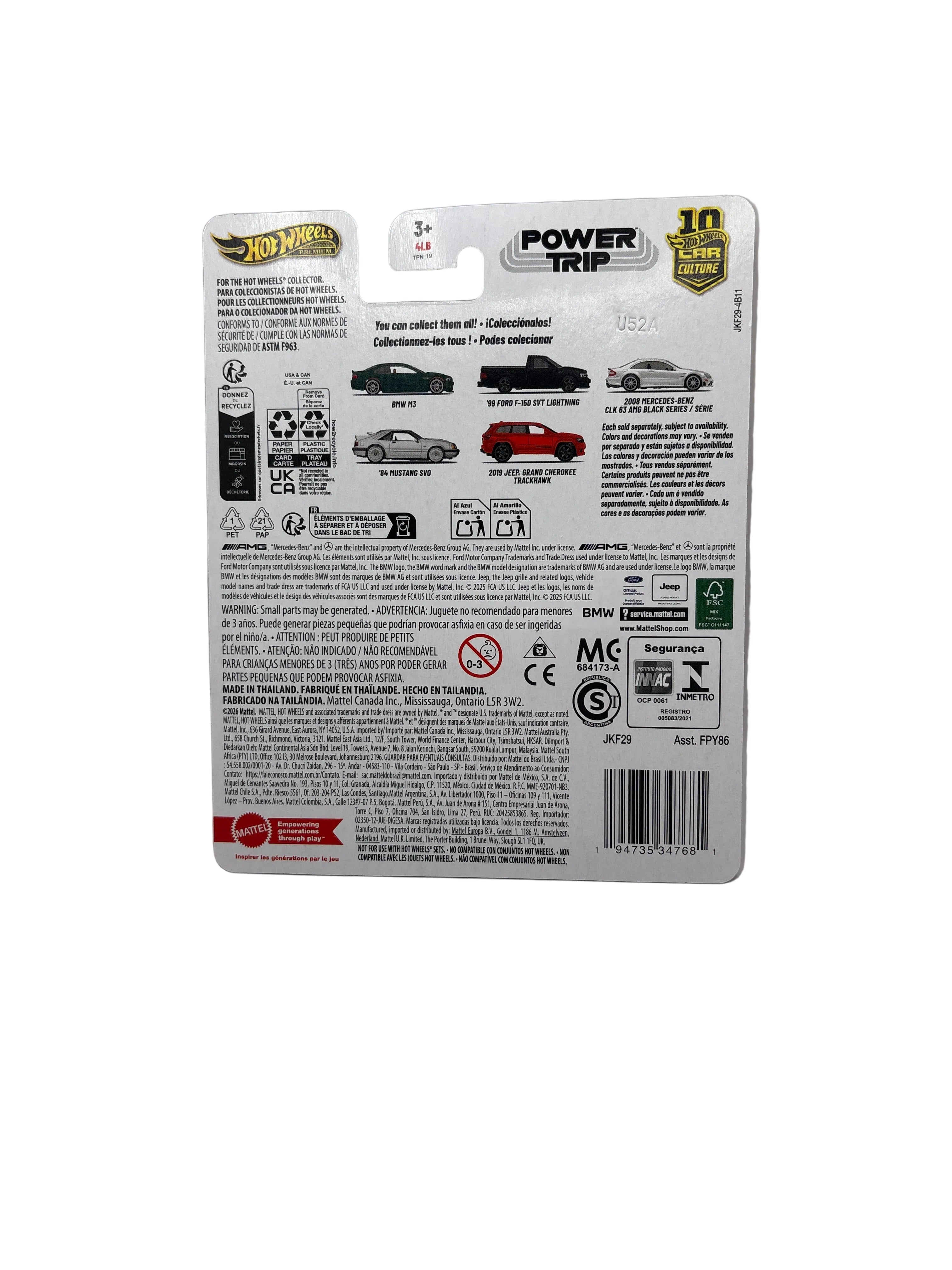 Hot Wheels 2008 Mercedes-Benz CLK 63 AMG Black Series Diecast white