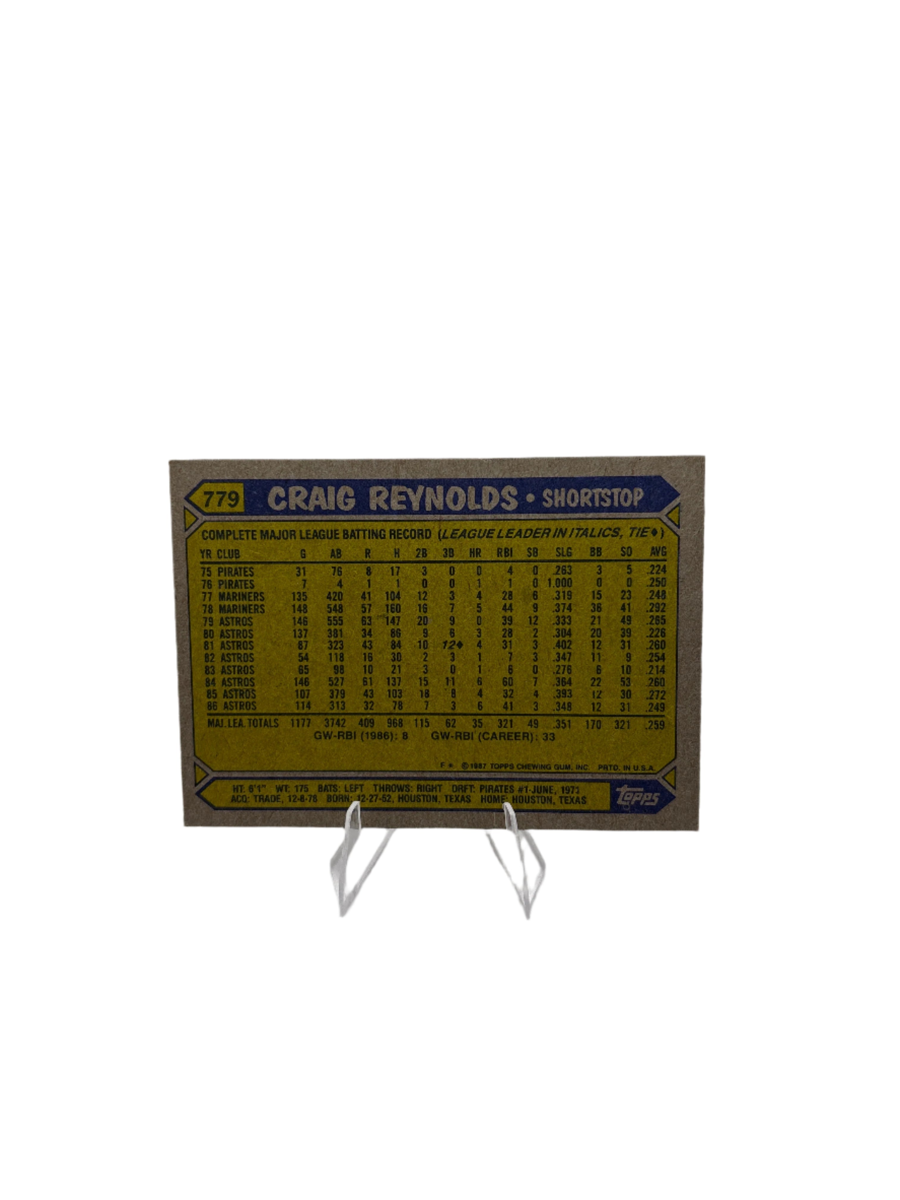 Topps Craig Reynolds