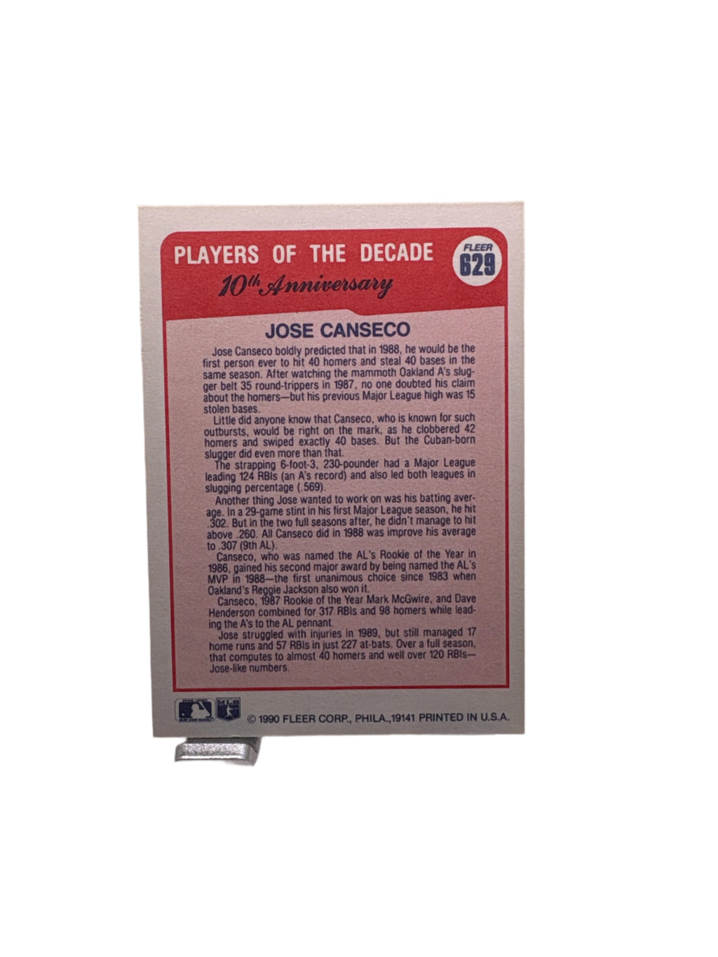 Fleer Jose Canseco