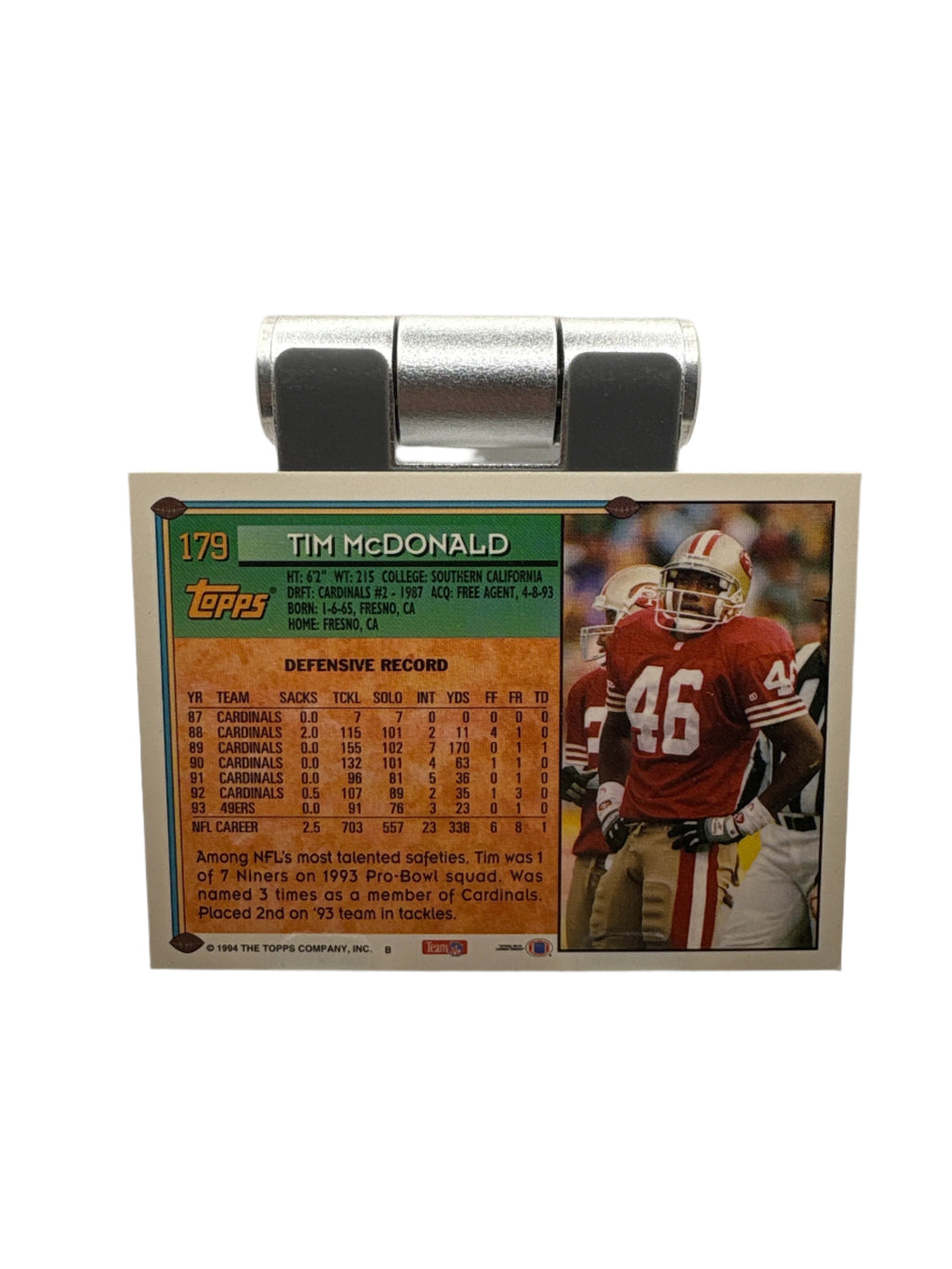 Topps Tim McDonald