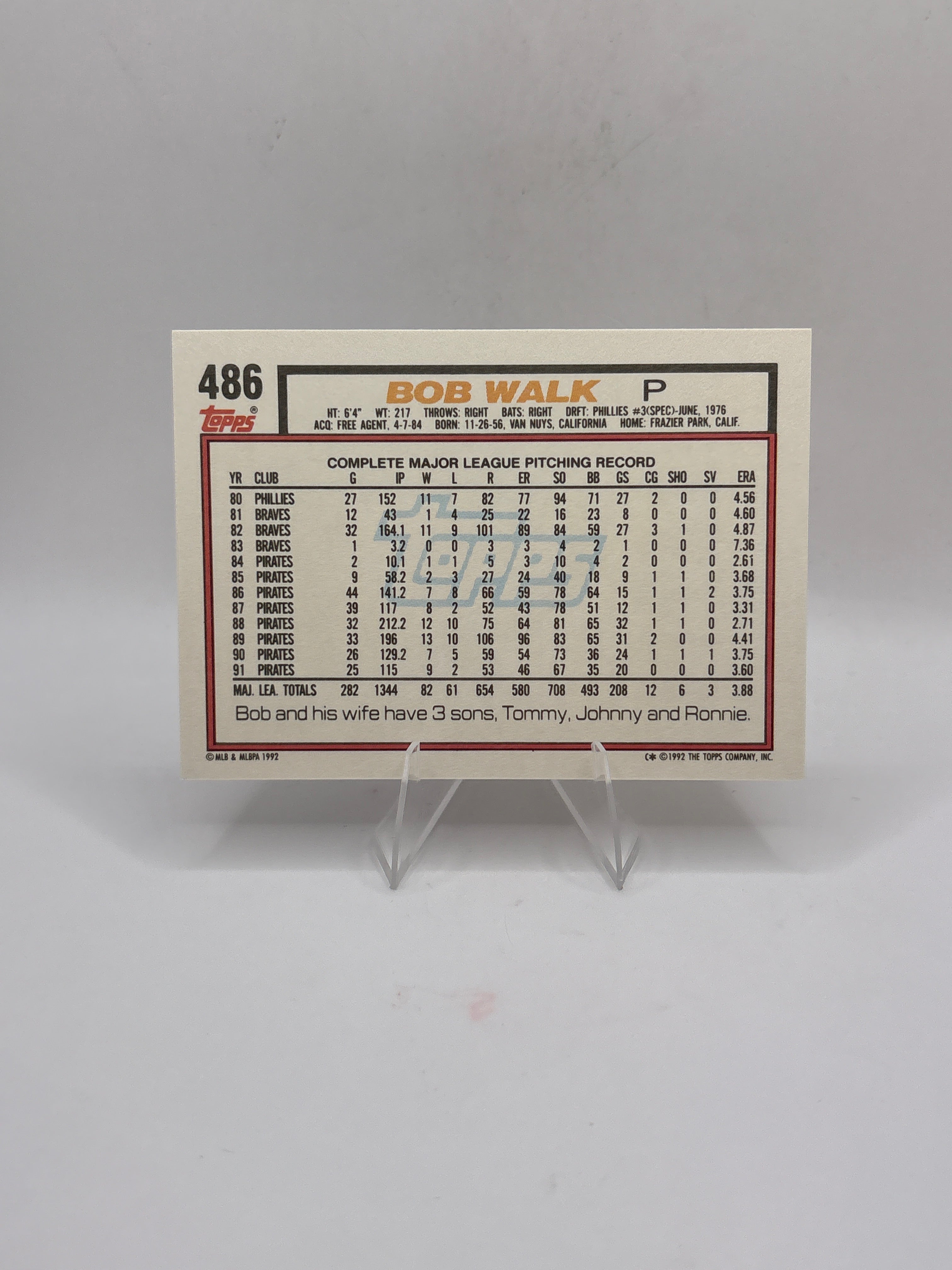 Topps Bob Walk