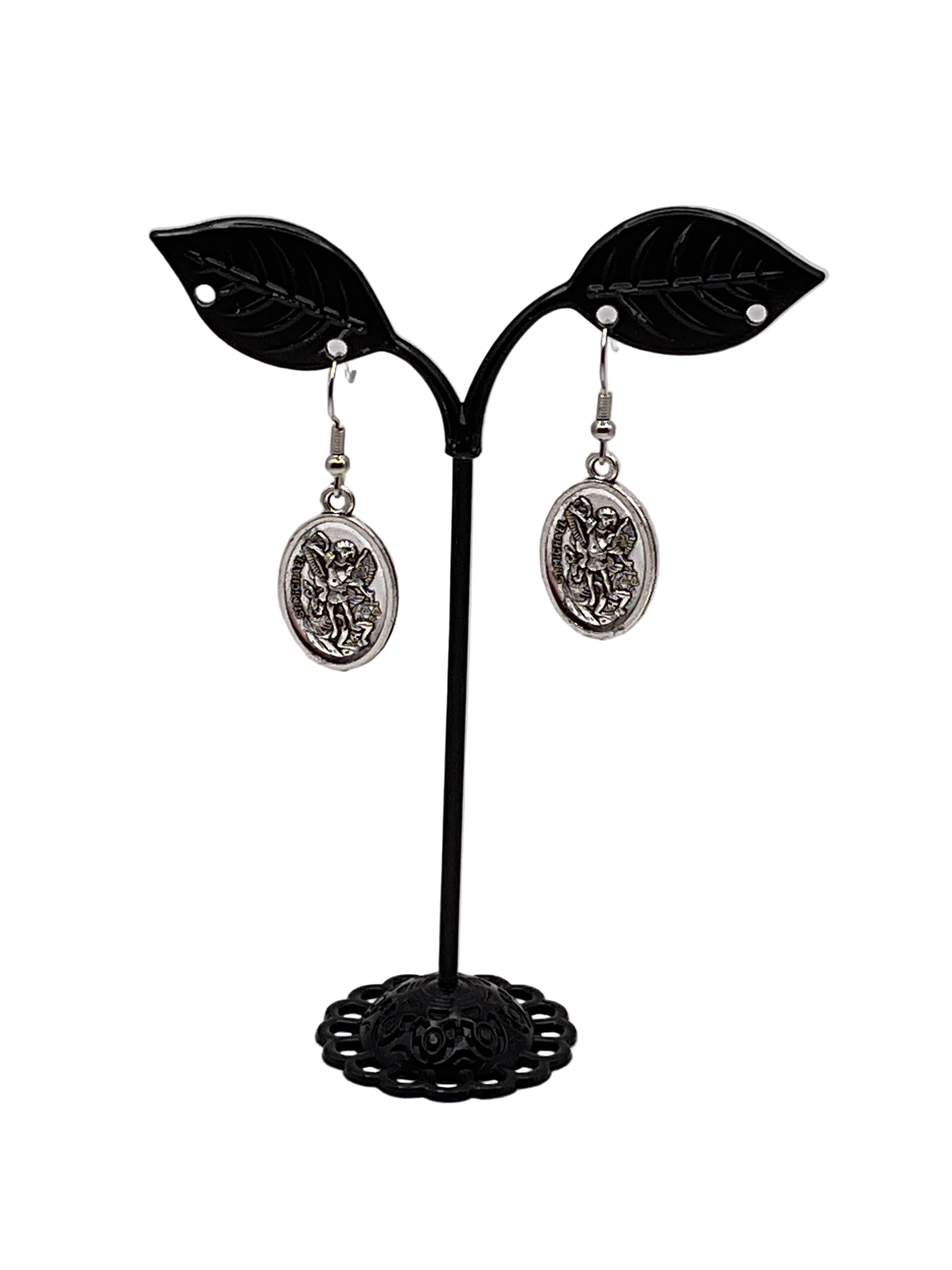 Religious Medal Earrings