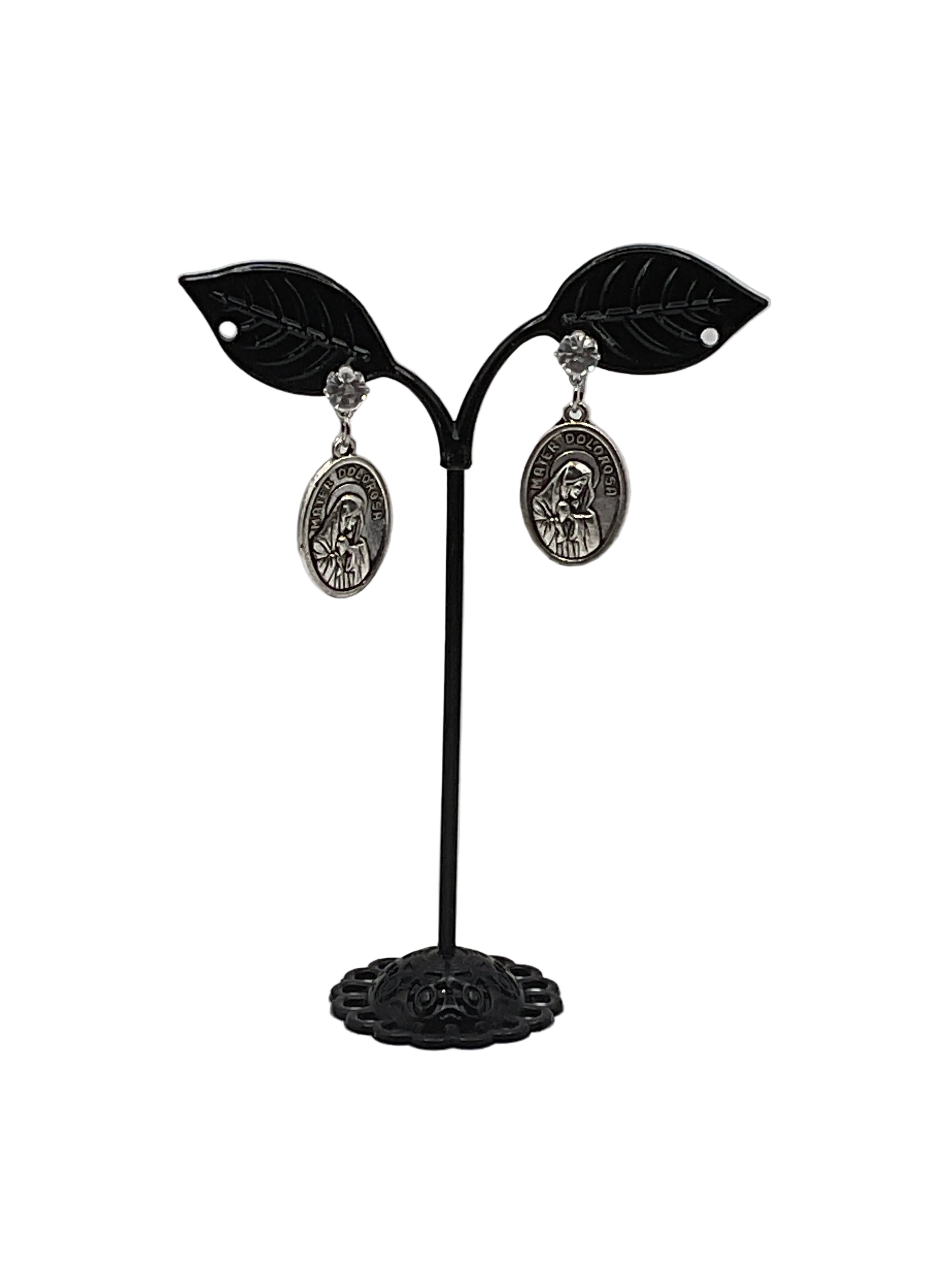 Religious Medal Earrings