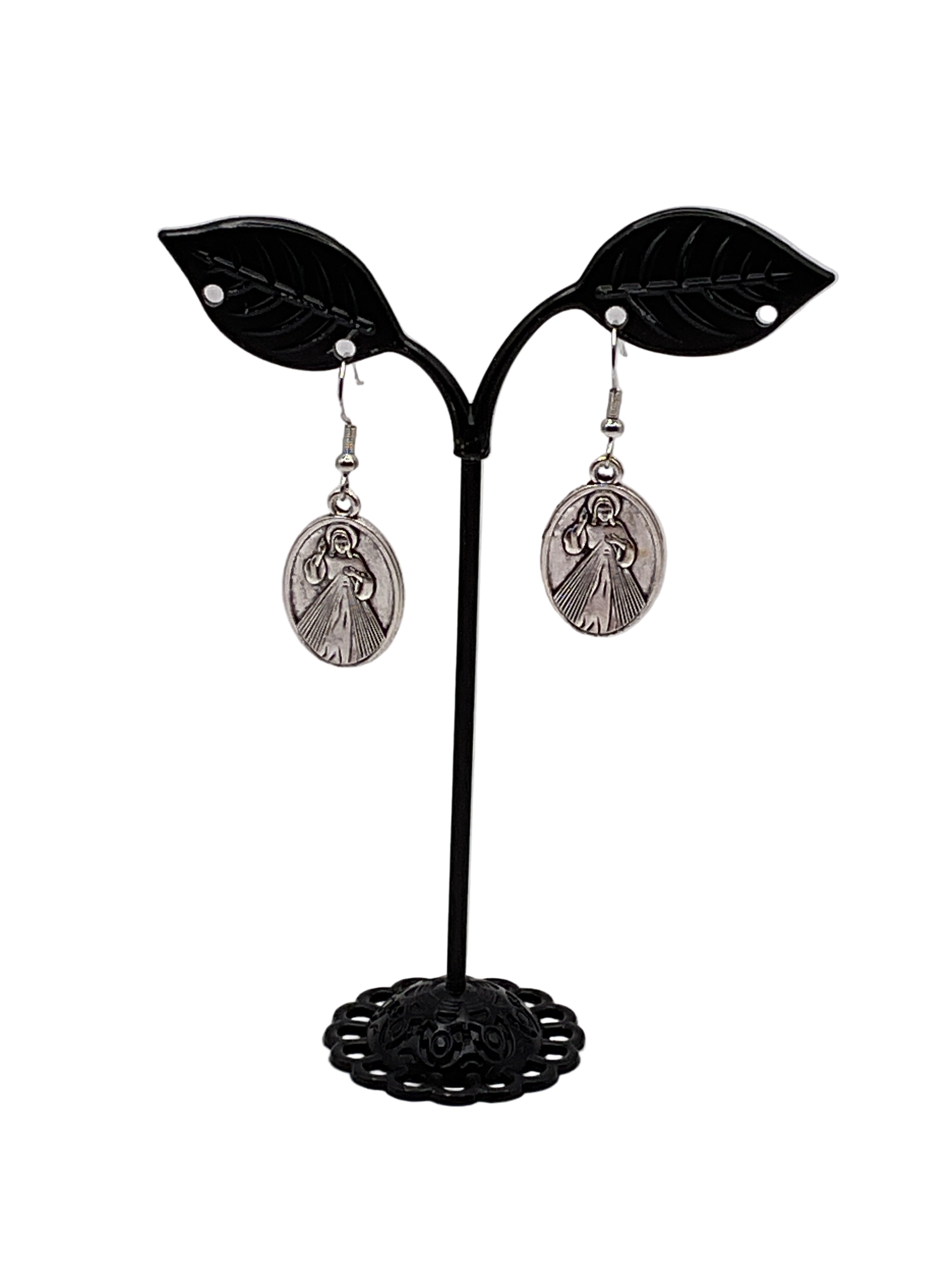 Religious Medal Earrings