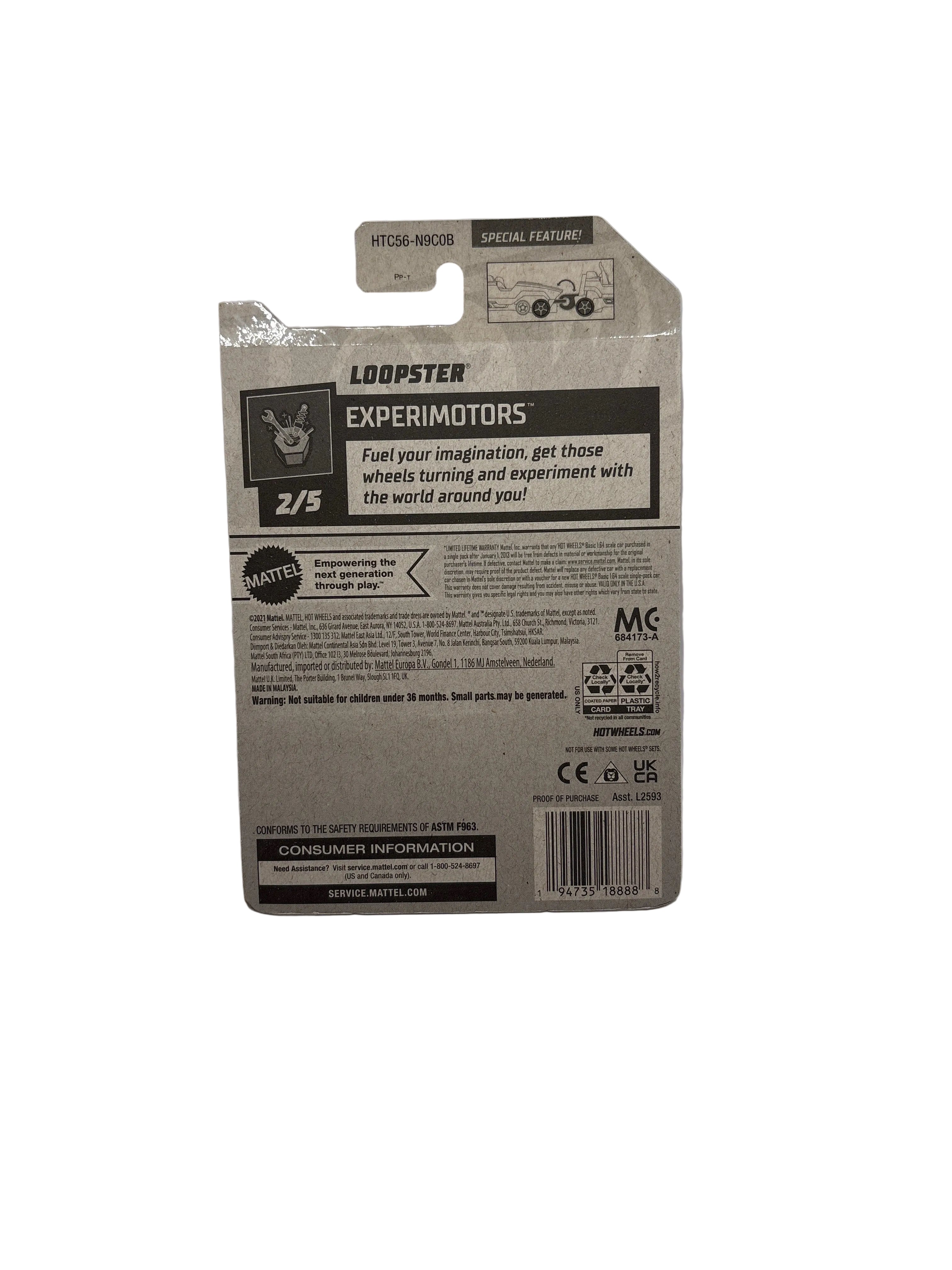 Hot Wheels Loopster Diecast white