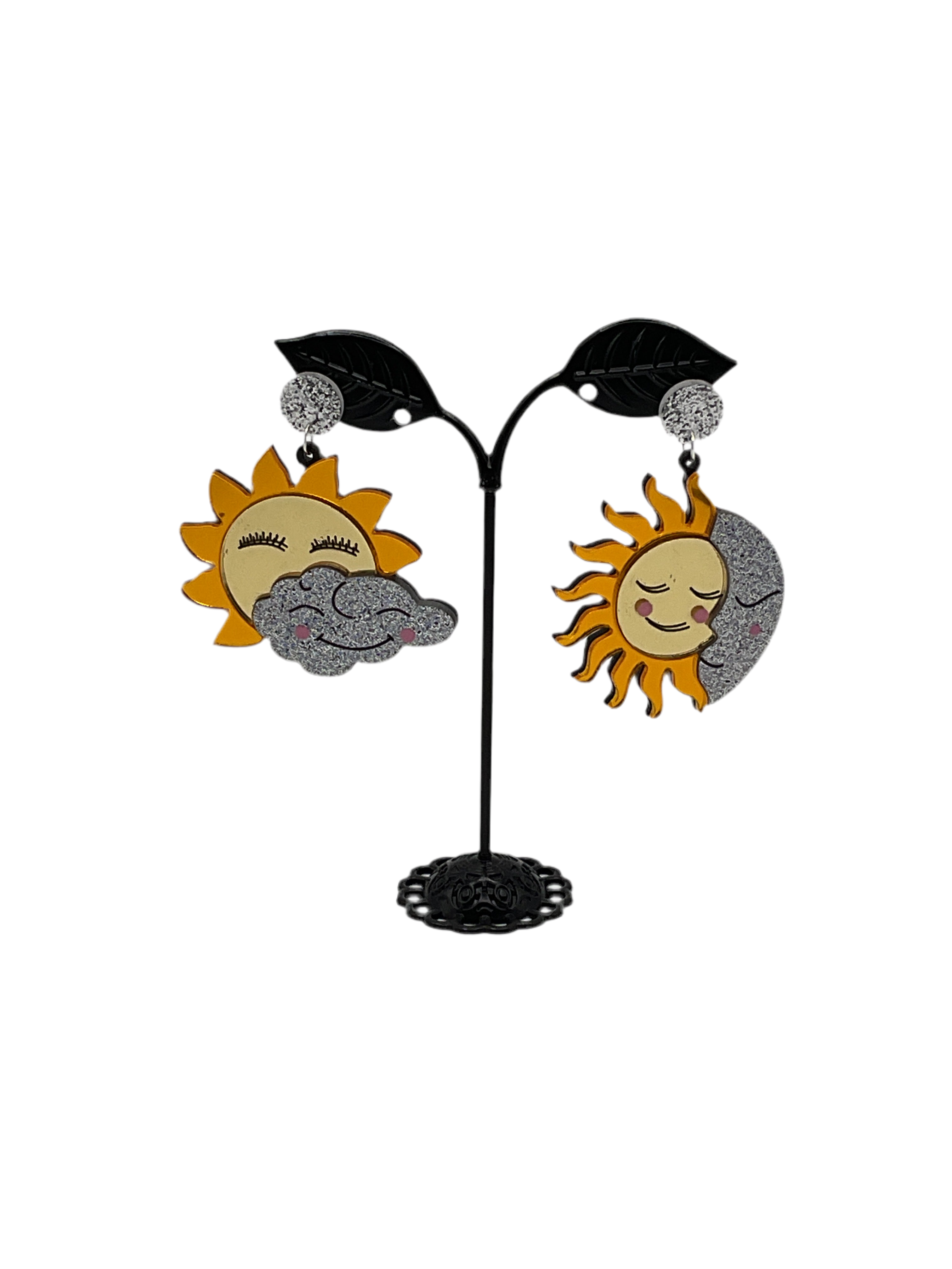 Sun Moon And Cloud Earrings