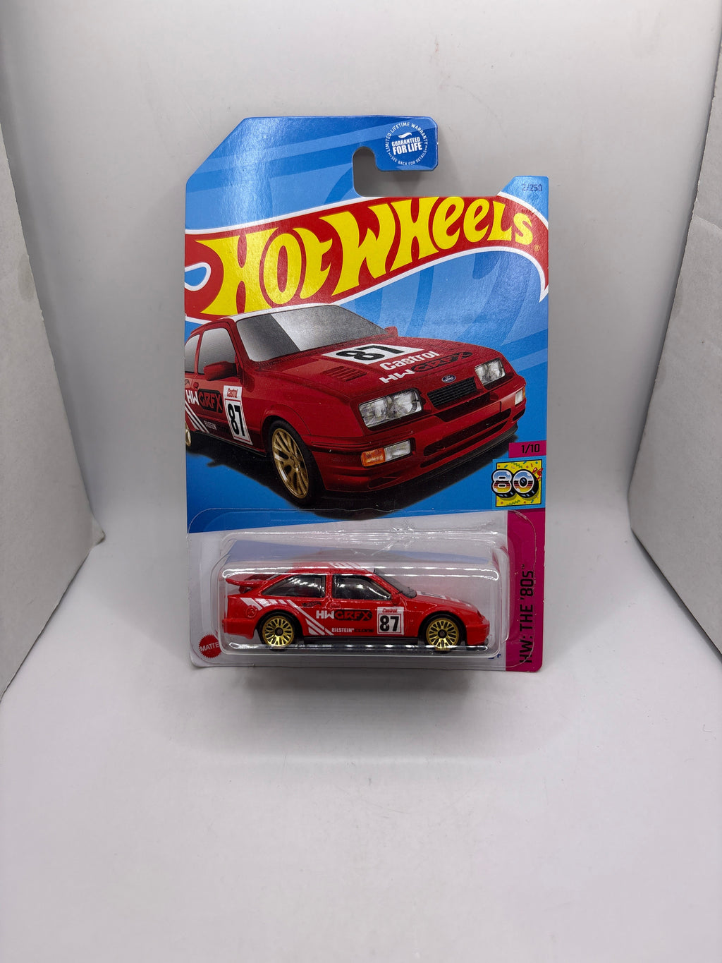 Hot Wheels 87 Ford Sierra Cosworth Diecast red