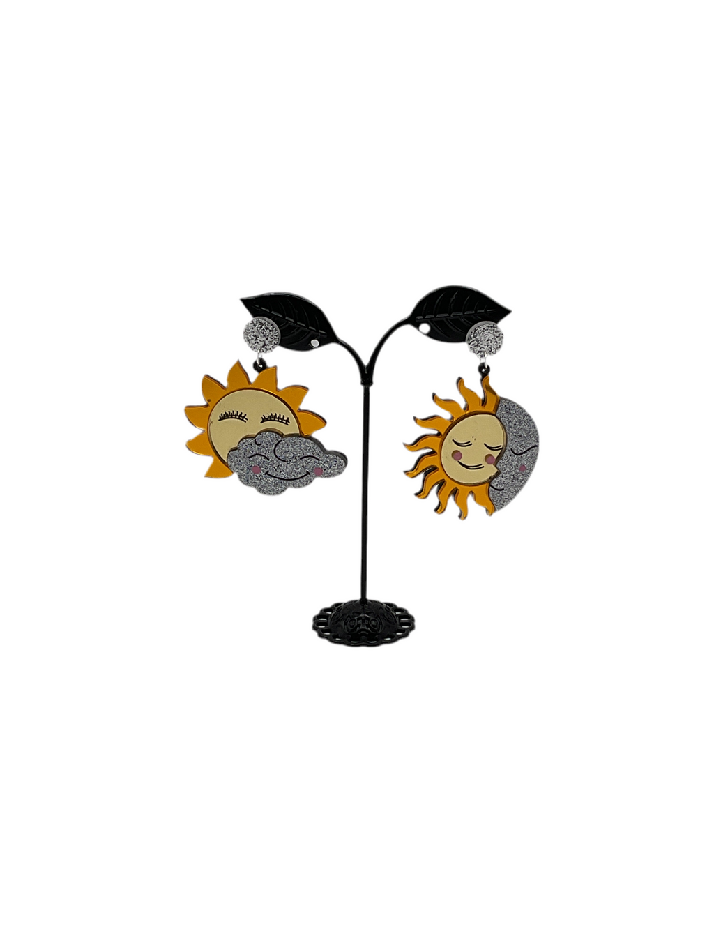 Sun Moon And Cloud Earrings