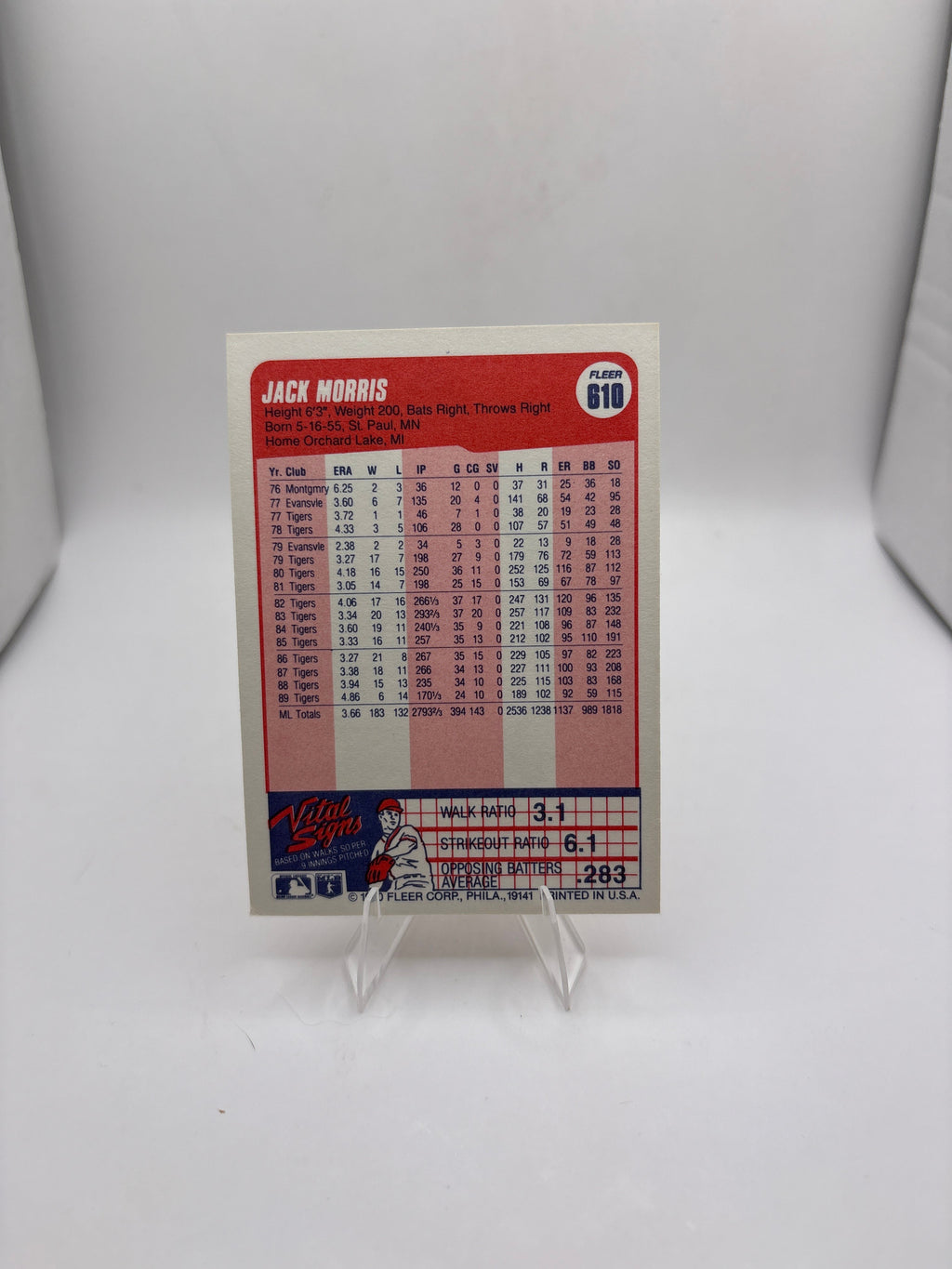 Fleer Jack Morris