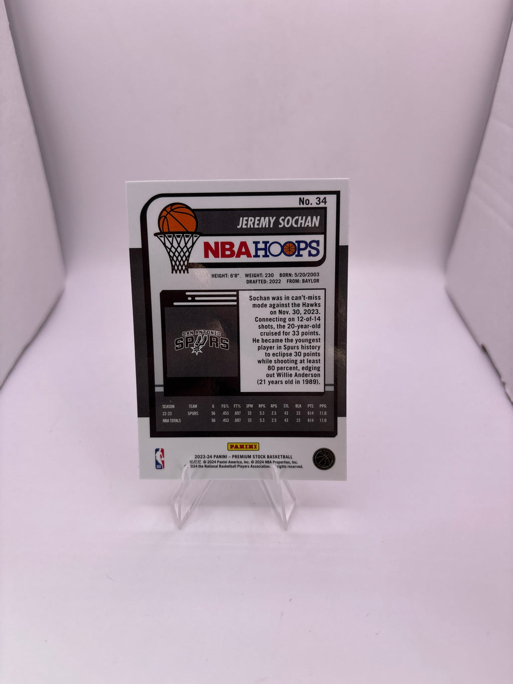 NBA Hoops Jeremy Sochan