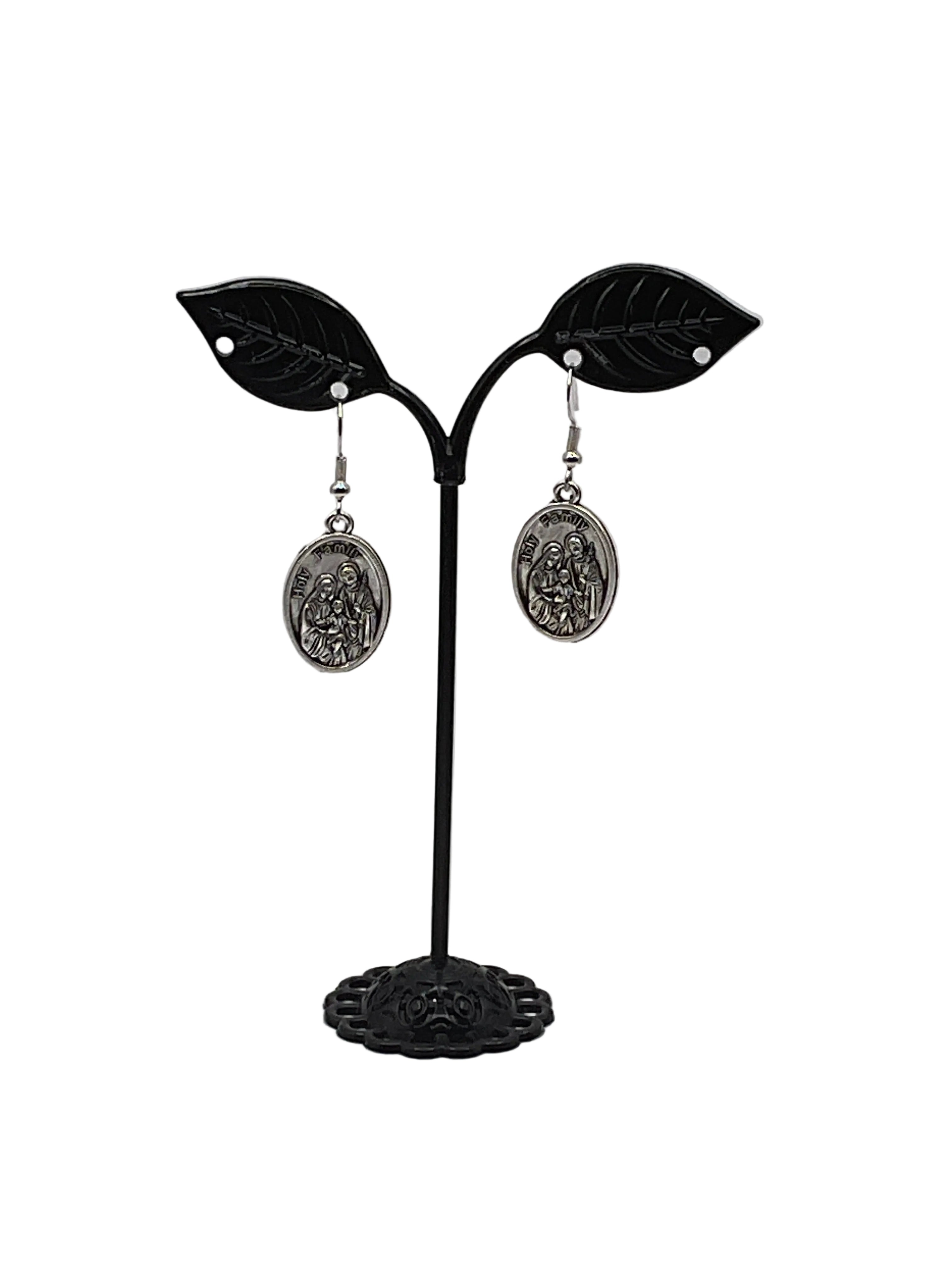 Religious Medal Earrings