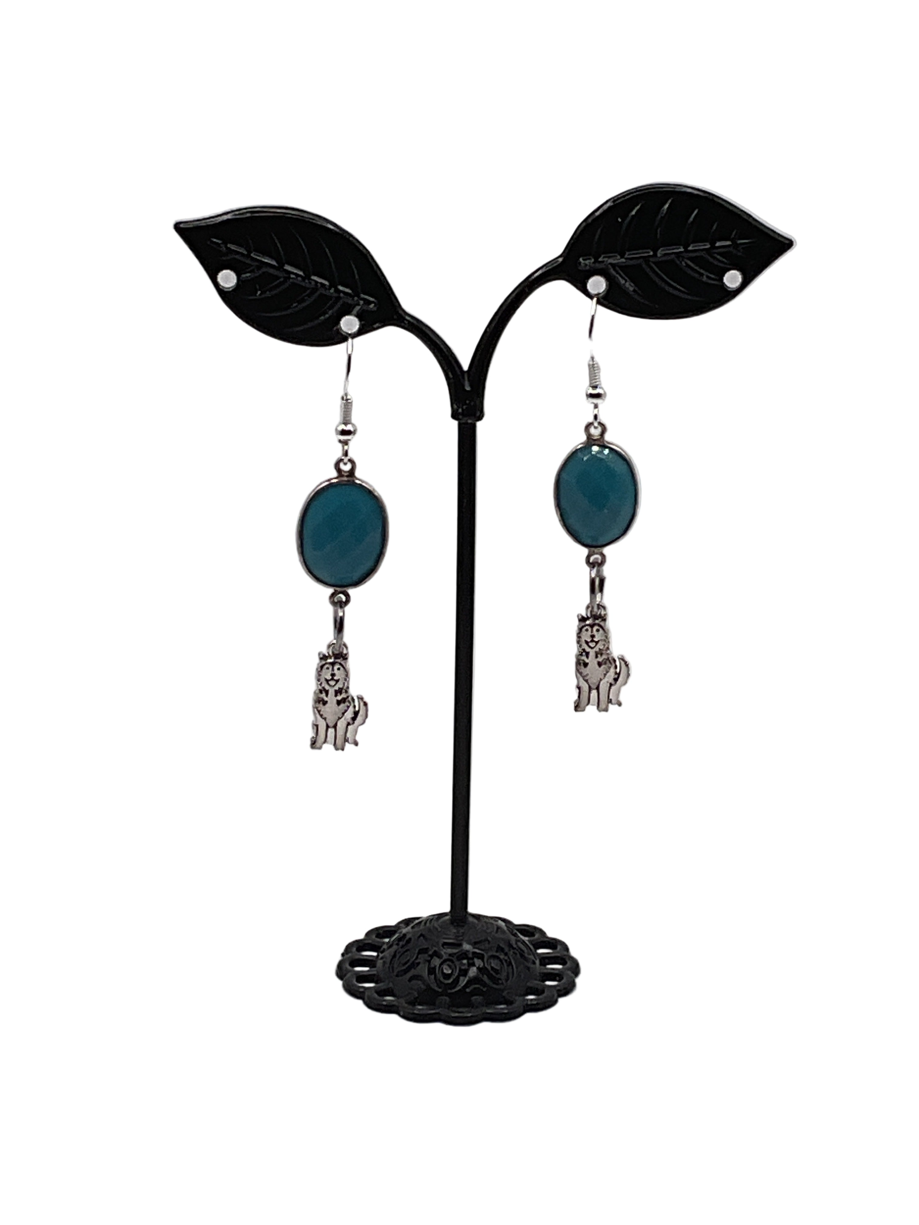 Turquoise Blue Faceted Earrings