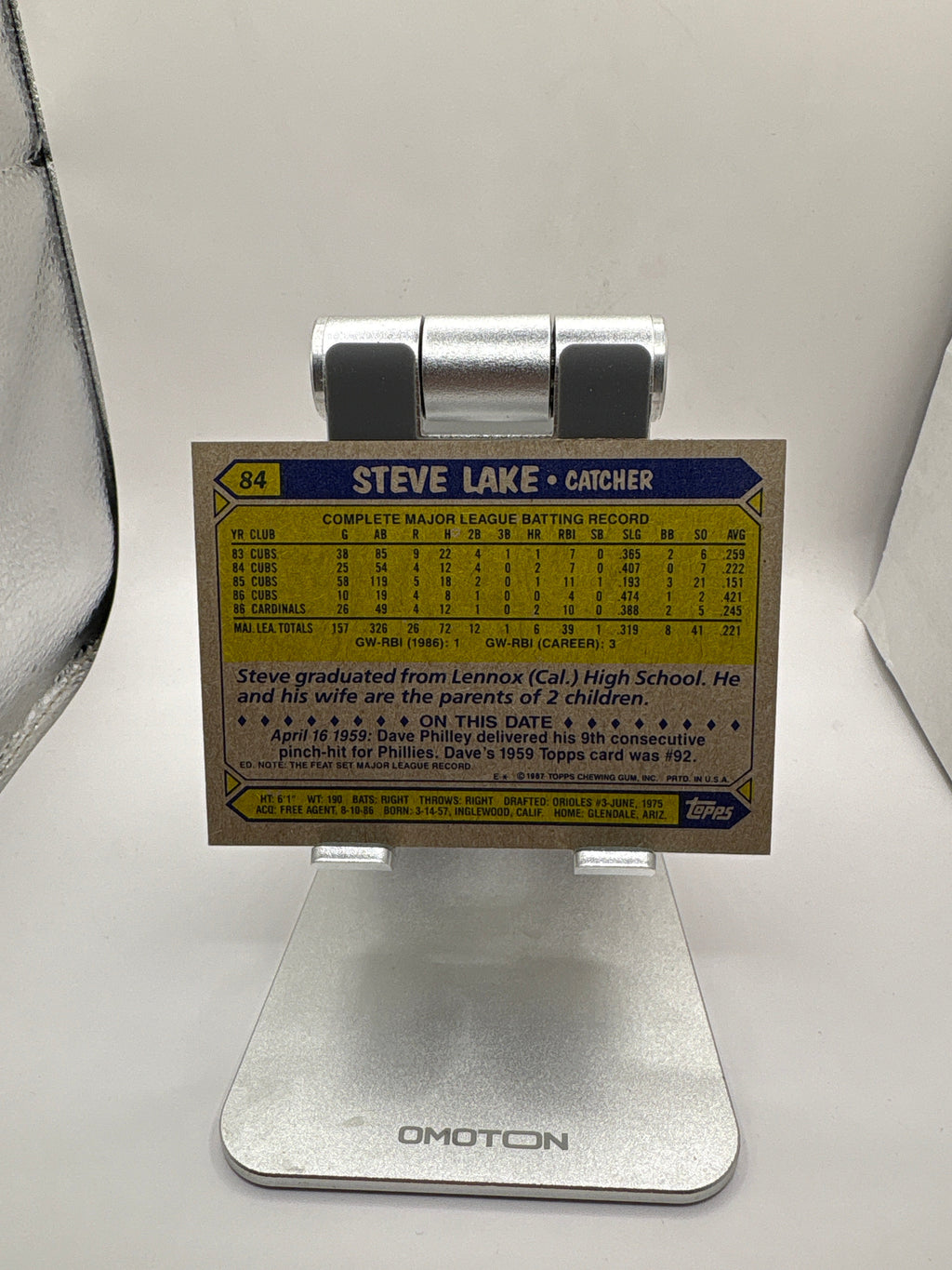 Topps Steve Lake