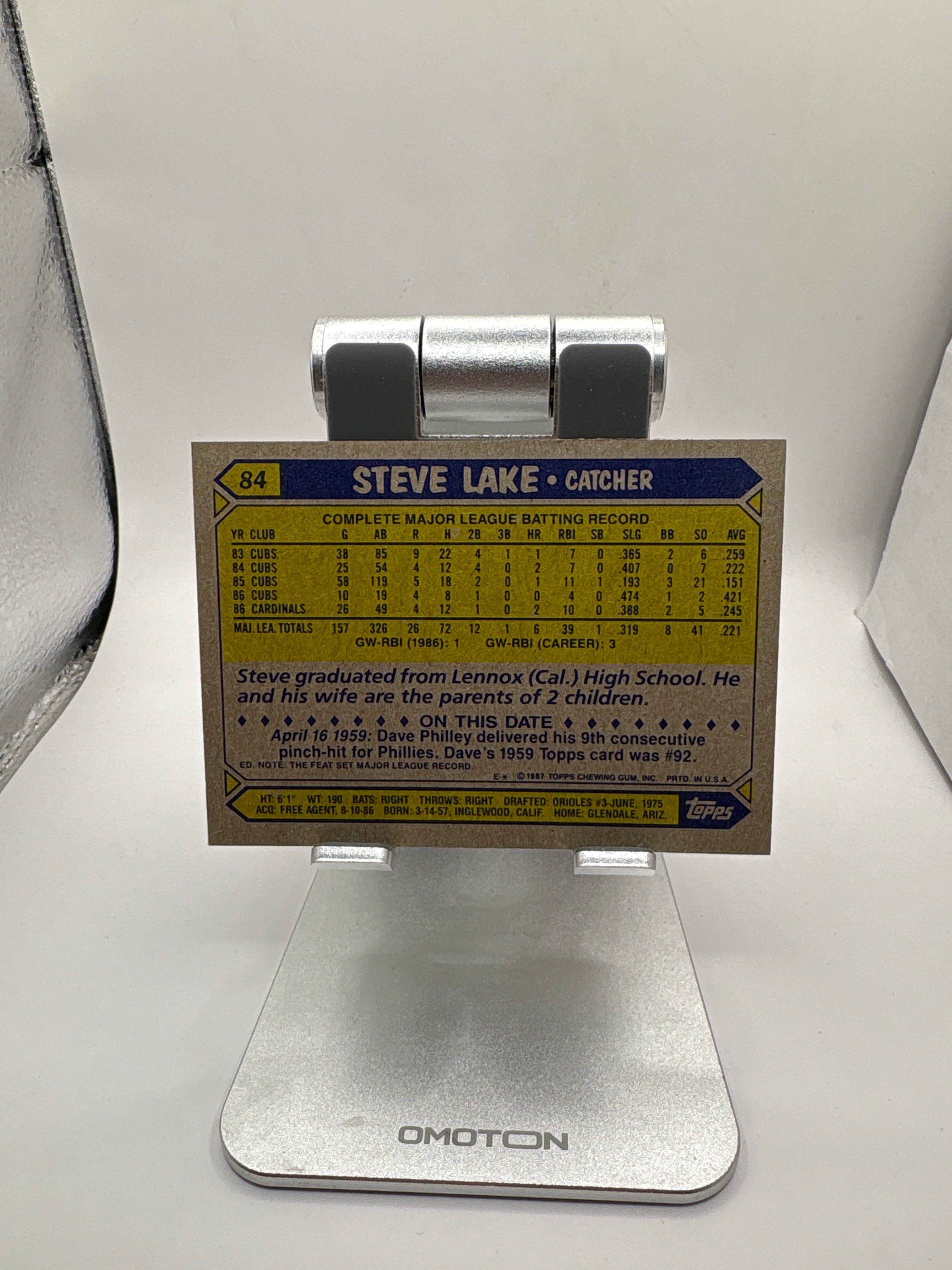 Topps Steve Lake
