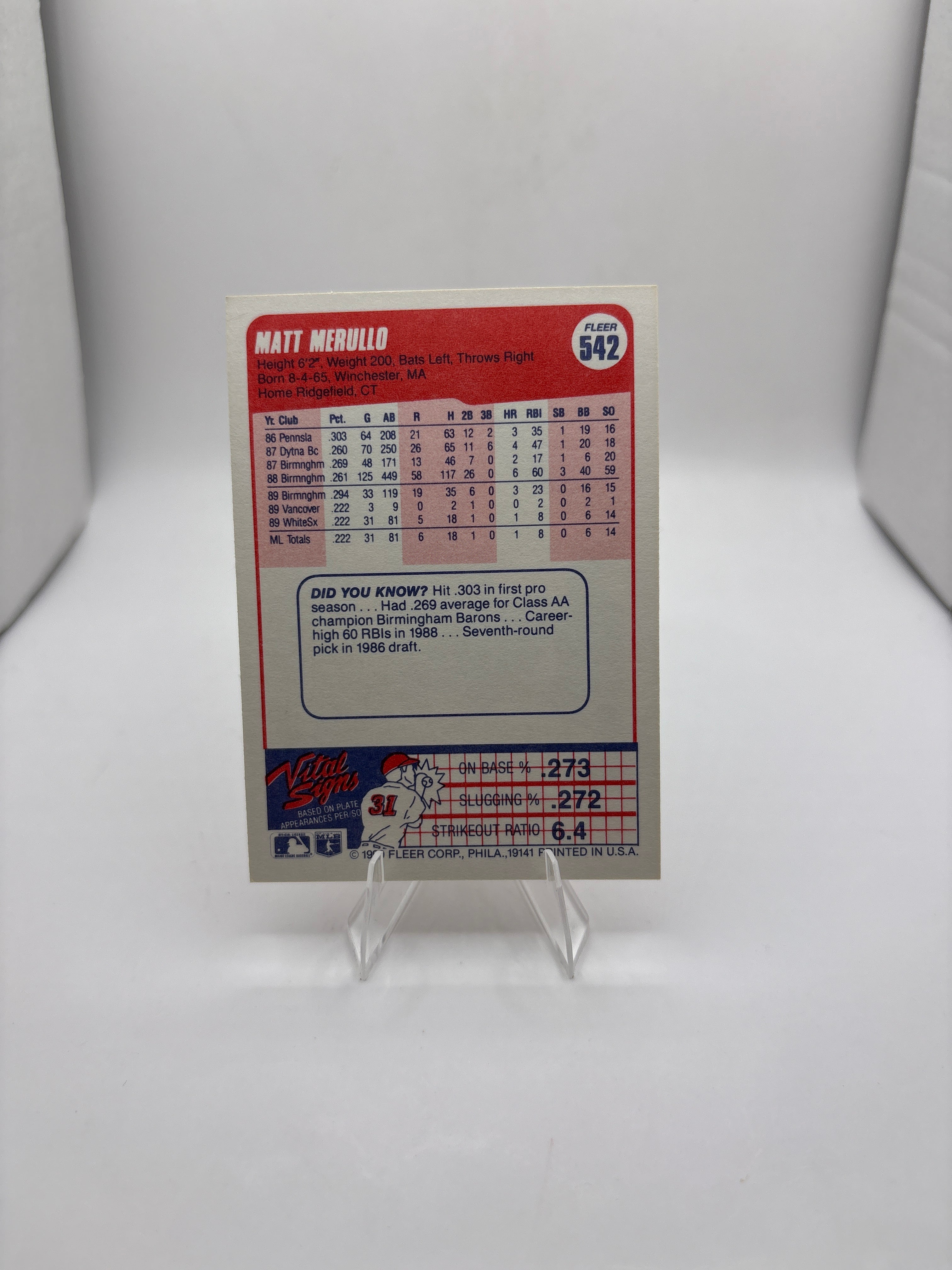 Fleer Matt Merullo