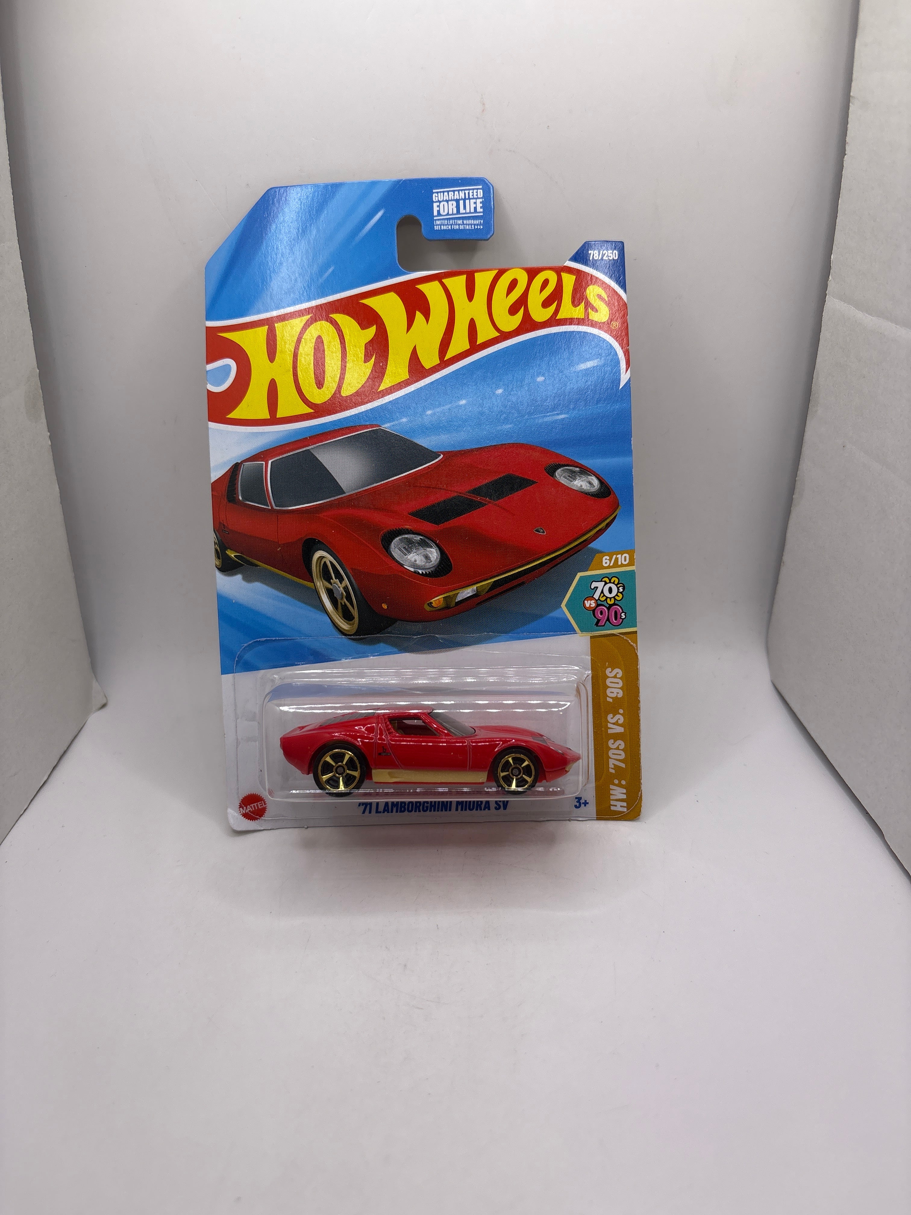 Hot Wheels 71 Lamborghini Miura SV Diecast red